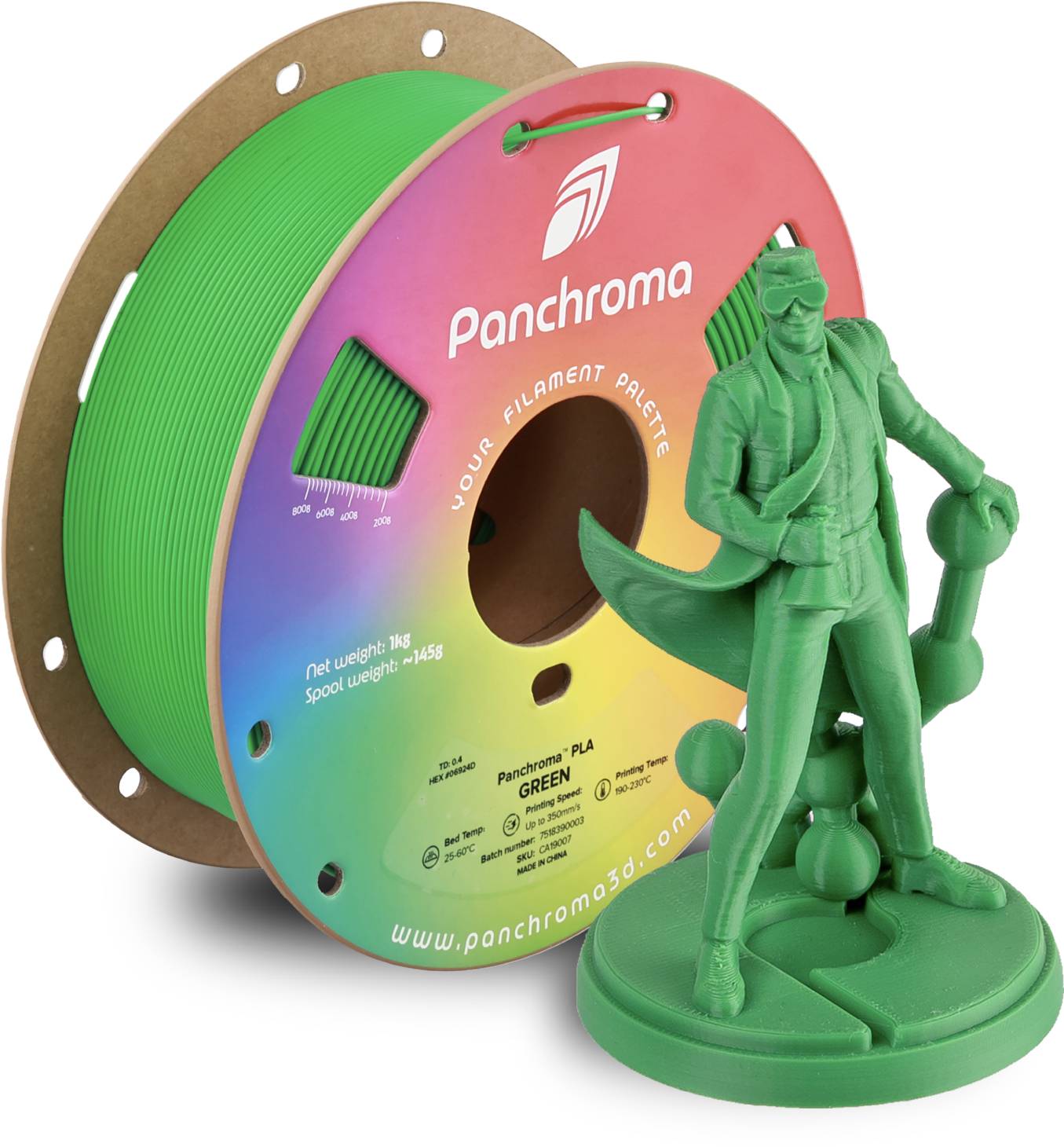 Polymaker Panchroma™ PLA Green, 1,75 mm / 1000 g
