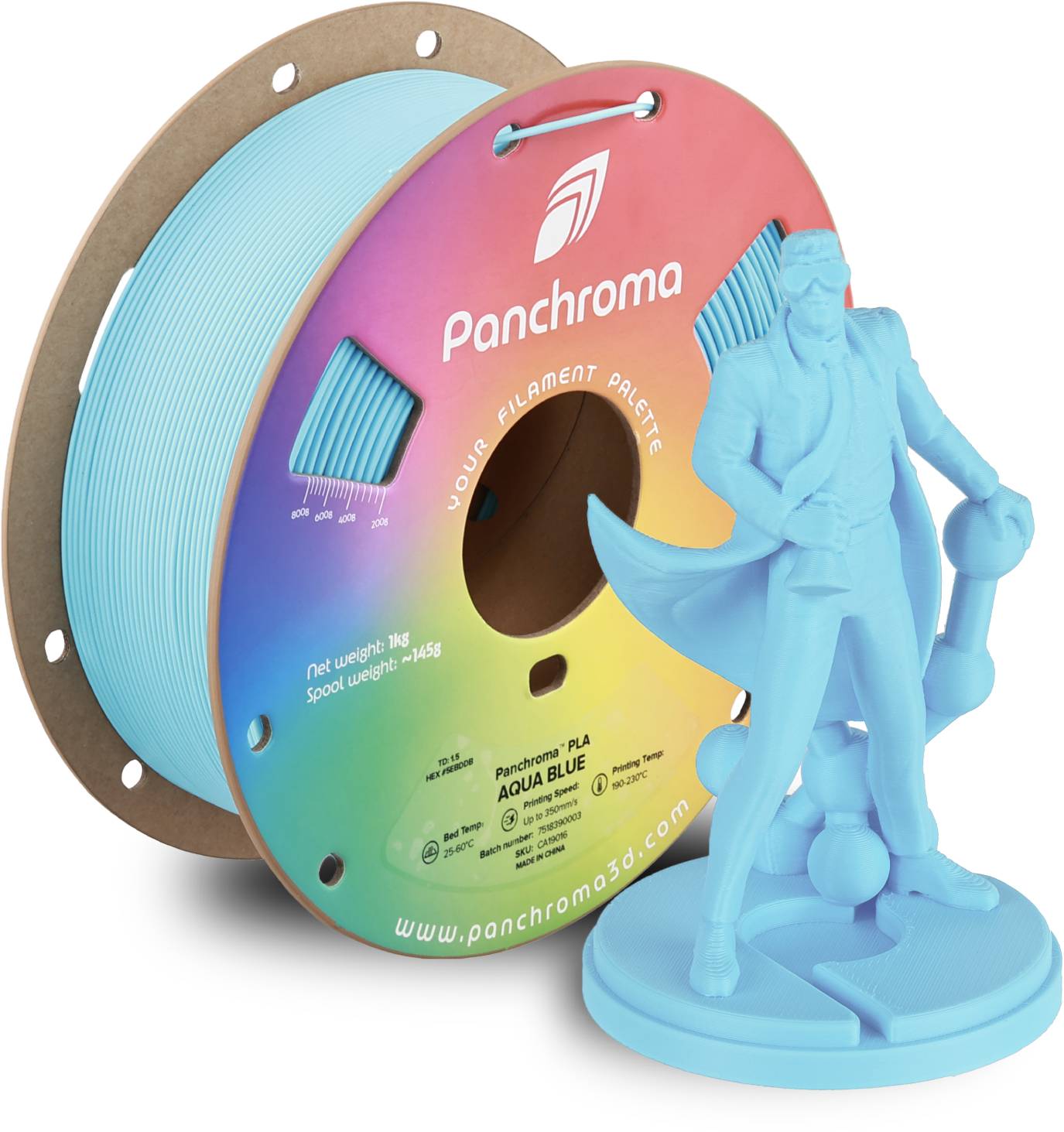 Polymaker Panchroma™ PLA Aqua Blue, 1,75 mm / 1000 g