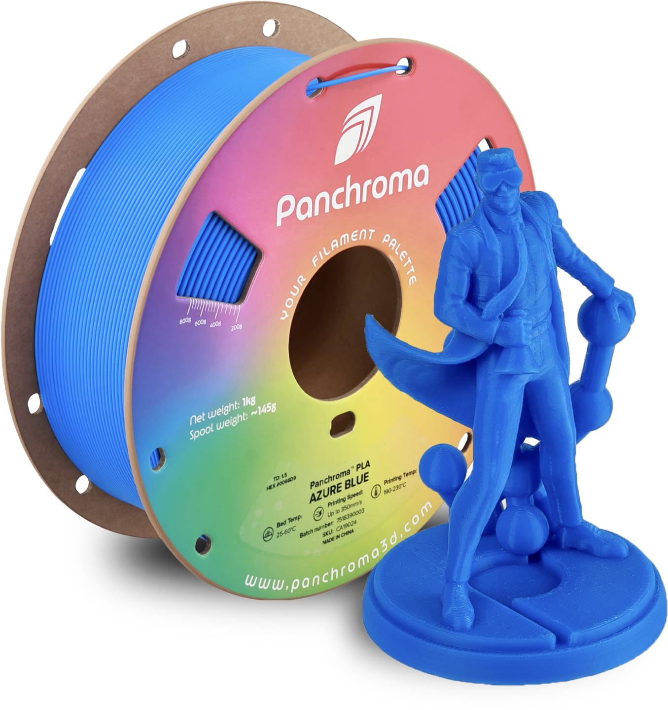 Polymaker Panchroma™ PLA Azure Blue, 1,75 mm / 1000 g