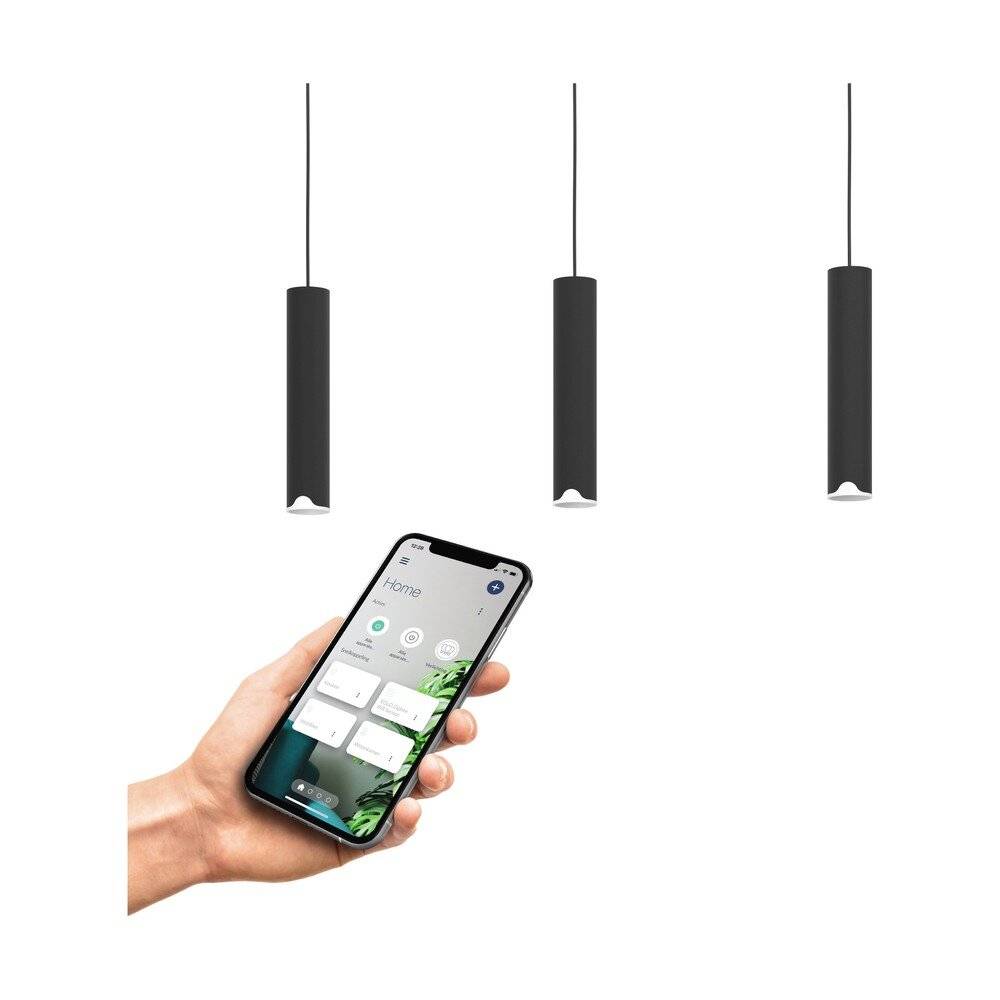 Eglo Pendelleuchte Balamorta-Z Stahl Schwarz 3.7W 500lm - 827-865 Abstimmbares Weiß + RGB | IP20