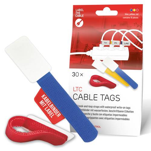 LTC Klettkabelbinderlabel Set wiederverwendbar, mix,30er