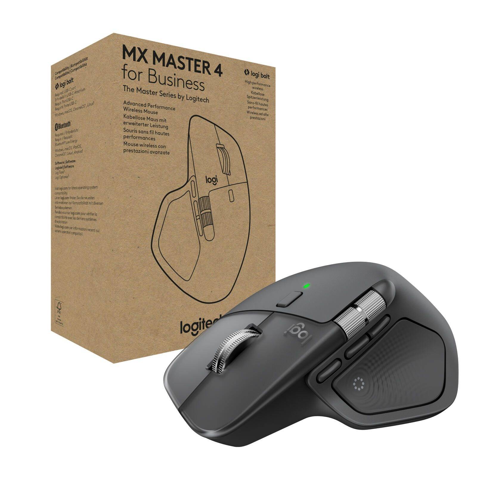Logitech MX Master 4 for Business kabellose Maus, Graphite 910-007617
