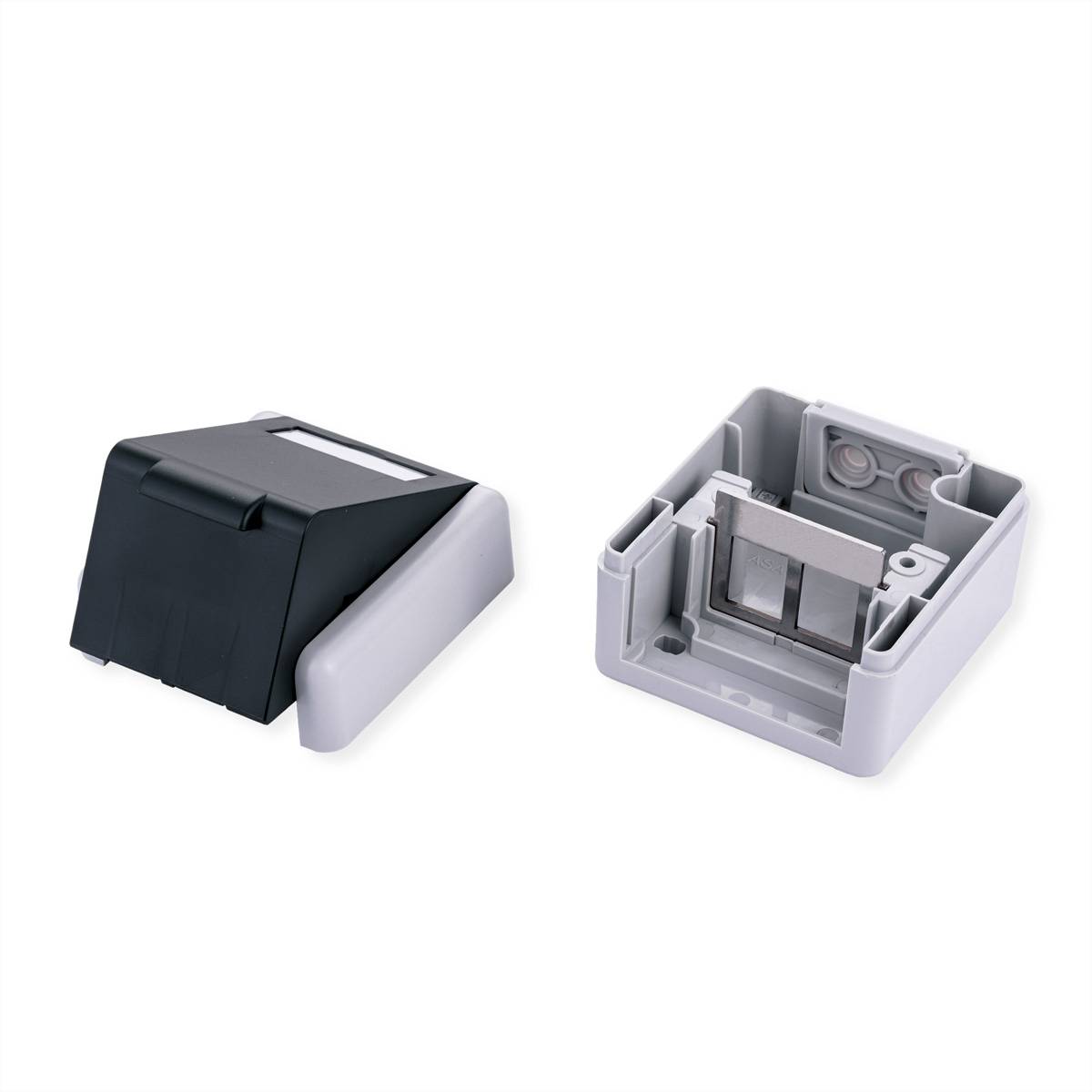 Value Outdoor Wandgehäuse für 2x Keystones, grau