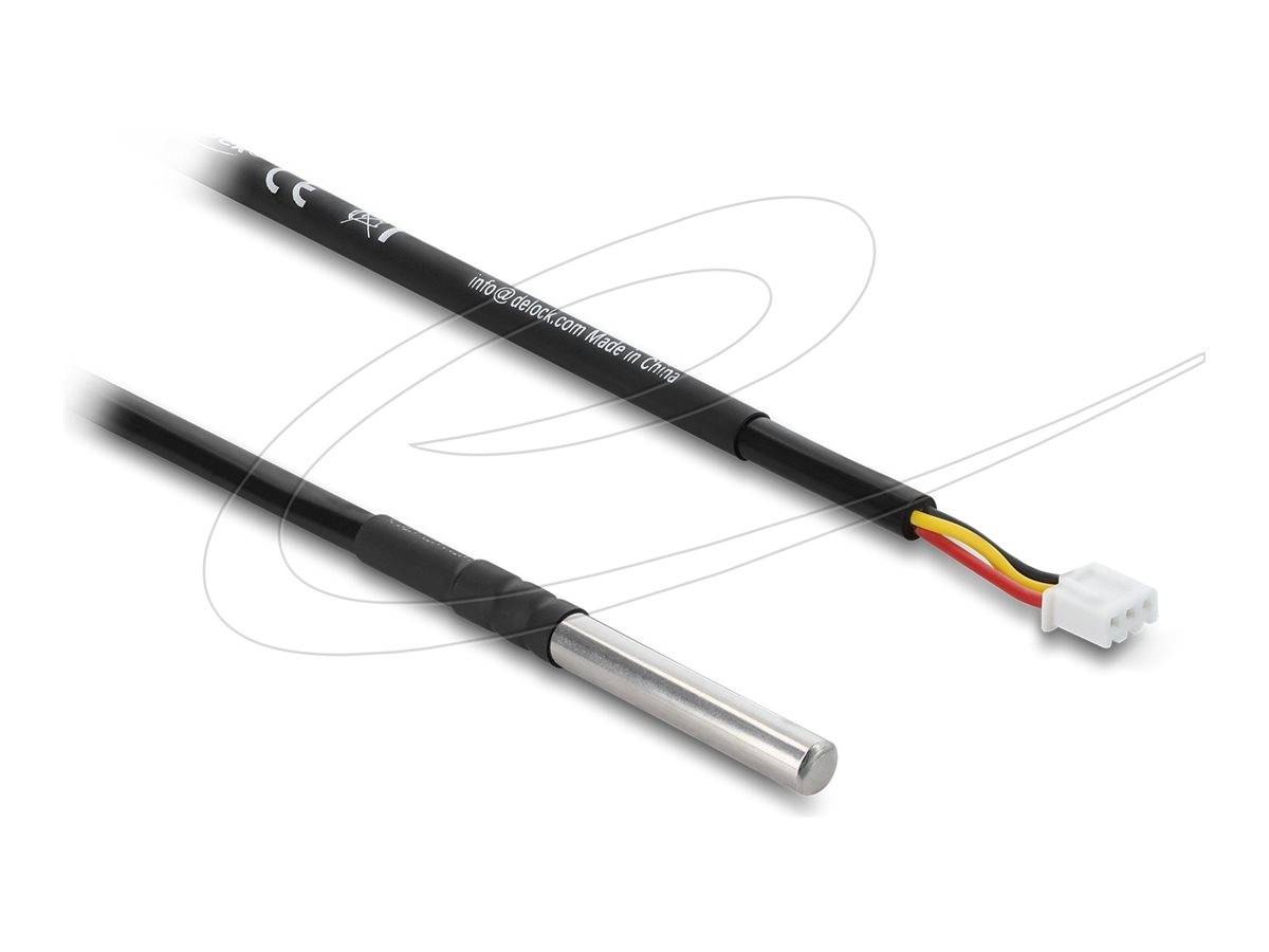 DELOCK Temperaturfühler-Kab mit 3Pin Pfostenbu DS18B20 1m