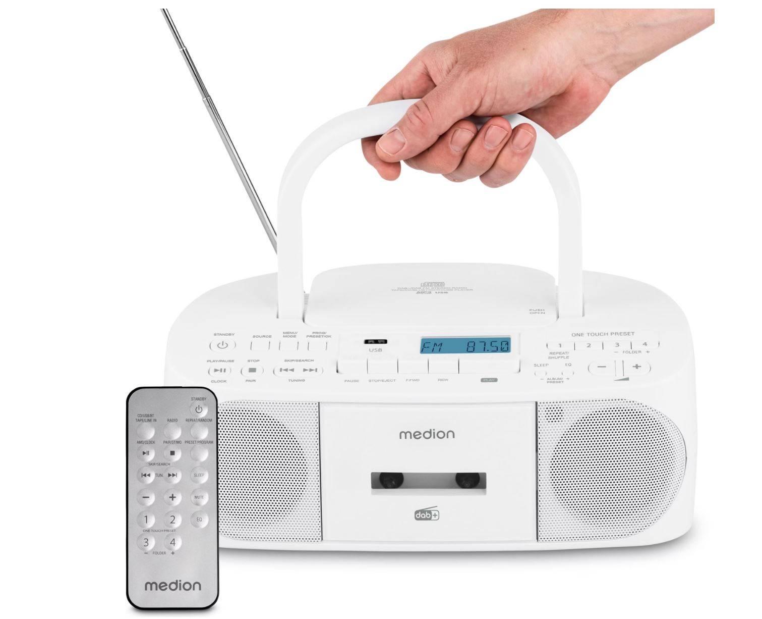 MEDION® LIFE® DRX-1 Plus Boombox weiß