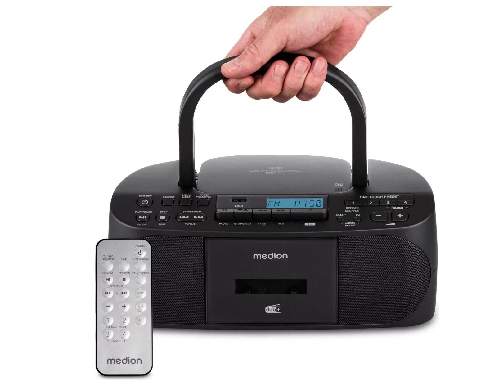 MEDION® LIFE® DRX-1 Plus Boombox schwarz