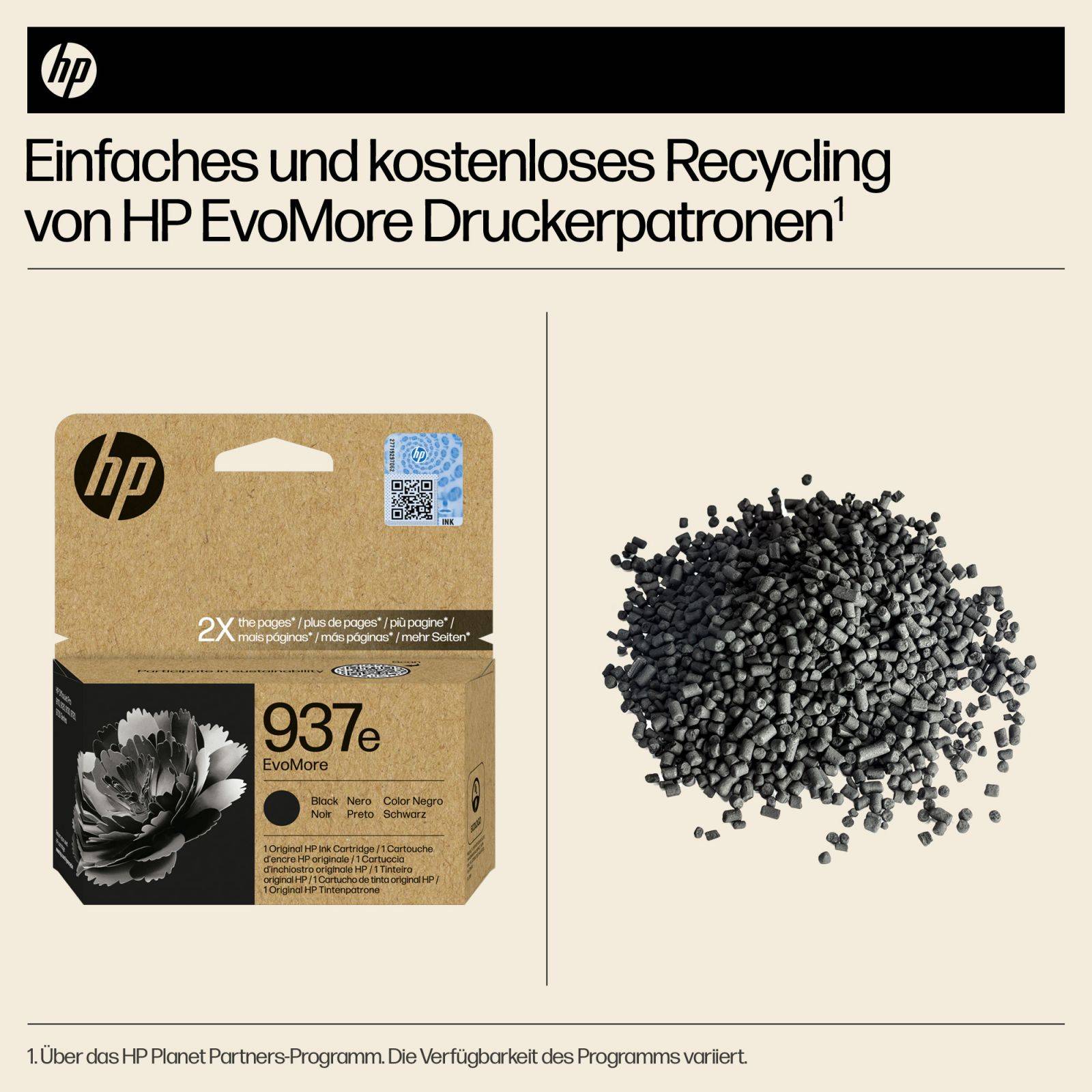 HP 937e EvoMore - Schwarz - original - Tintenpatrone