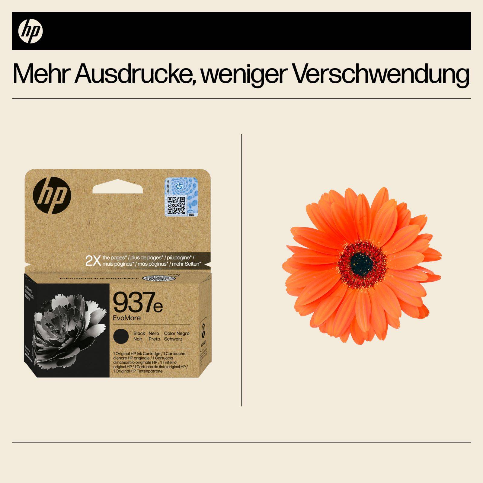 HP 937e EvoMore - Schwarz - original - Tintenpatrone