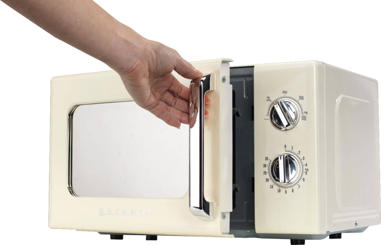 Gorenje Mikrowelle MO20E1HRL, Arbeitsplatte, Solo-Mikrowelle, 20 l, 700 W, Drehregler, Weiß