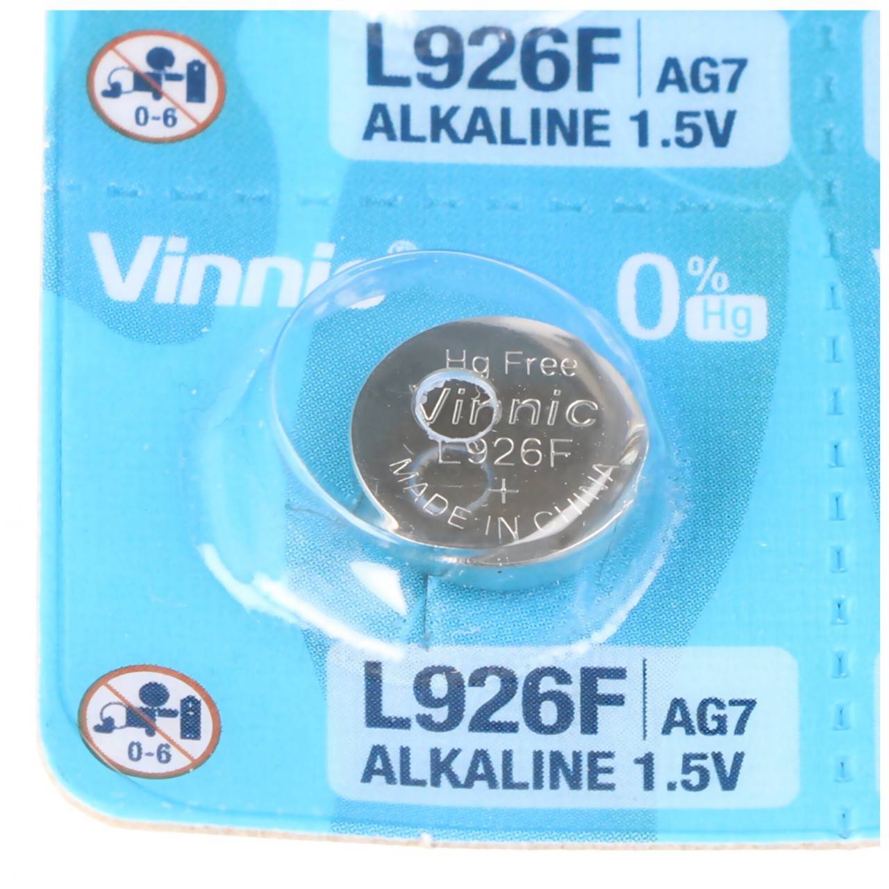 10 Stück Alkaline Batterie AG7, SR927SW, G7, LR57, LR927, SR57 Knopfzelle
