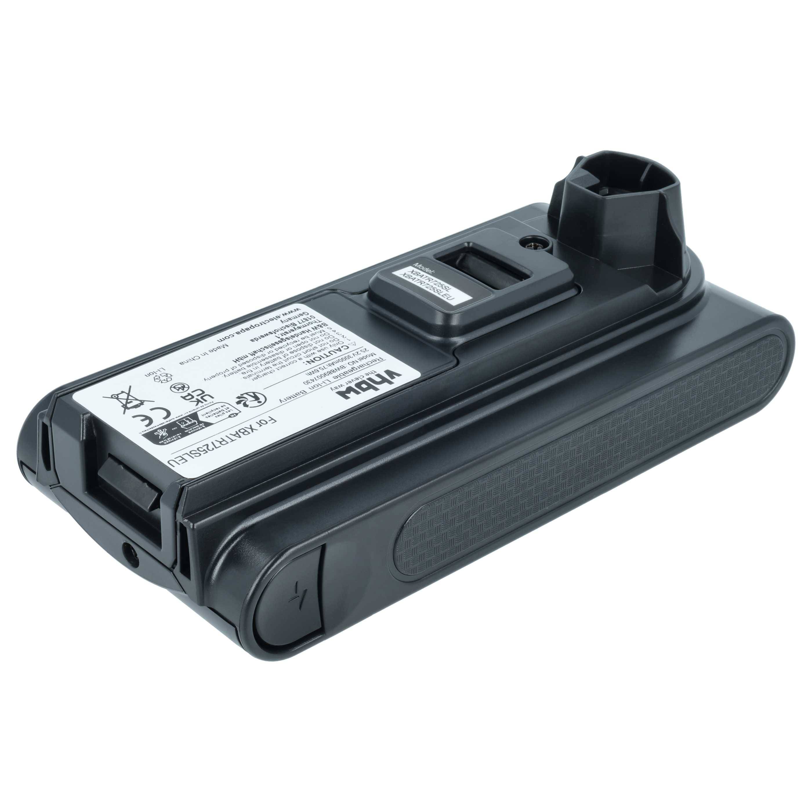 vhbw Akku kompatibel mit Shark IZ400, IZ500 Staubsauger Schwarz (3000 mAh, 25,2 V, Li-Ion)