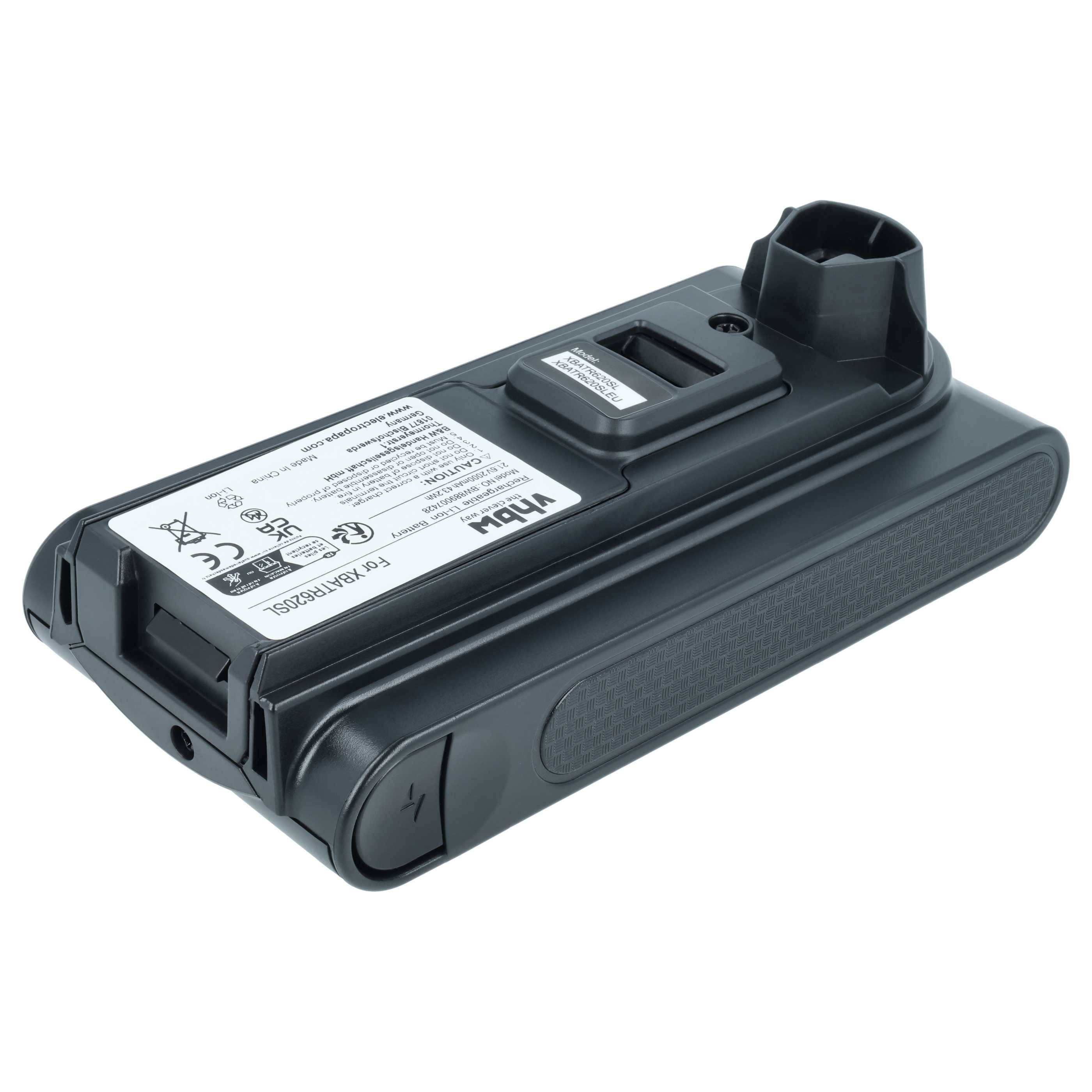vhbw Akku kompatibel mit Shark IZ400, IZ500 Staubsauger Schwarz (2000 mAh, 21,6 V, Li-Ion)