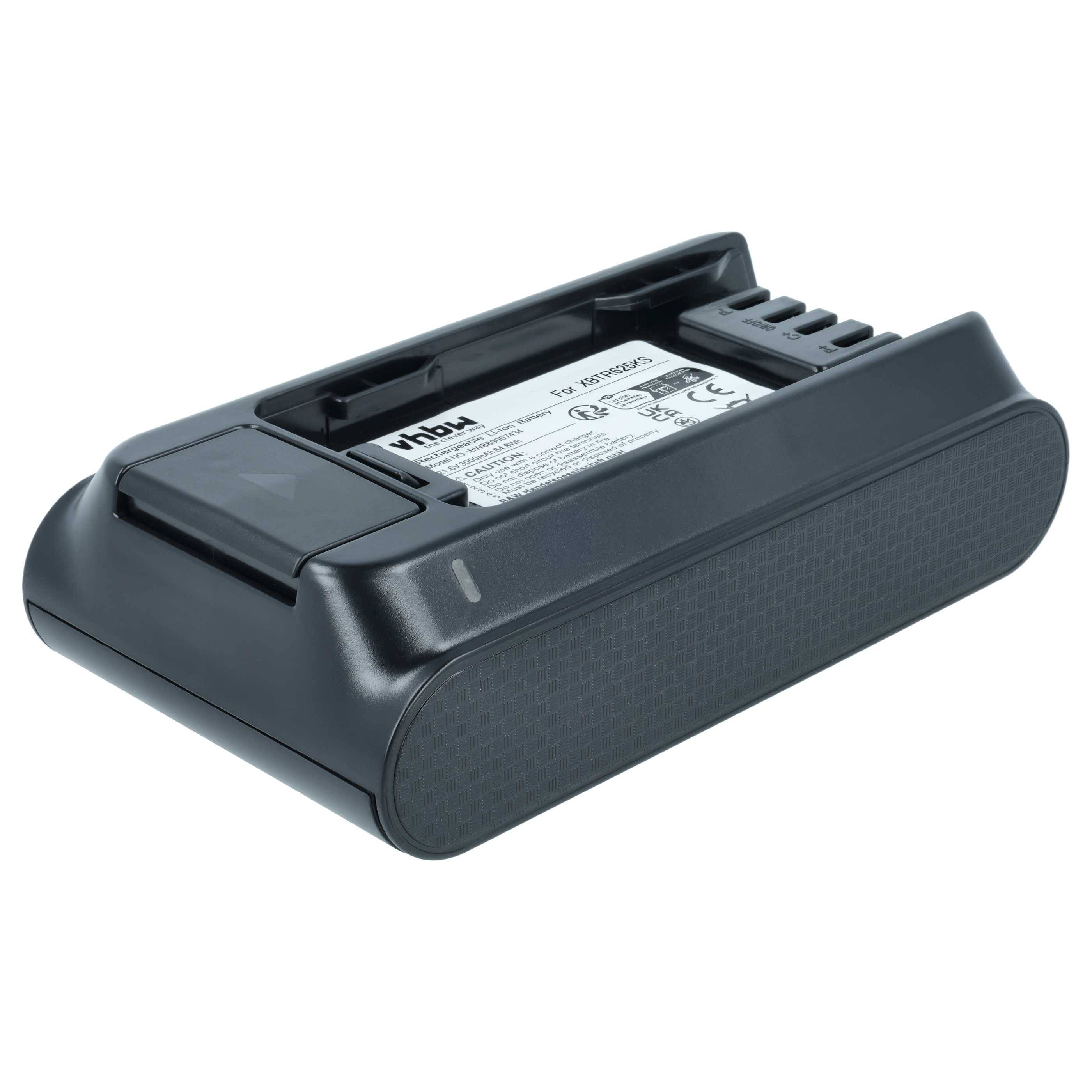vhbw Akku Ersatz für Shark XBTR625KS für Staubsauger Schwarz (3 Ah, 21,6 V, Li-Ion)