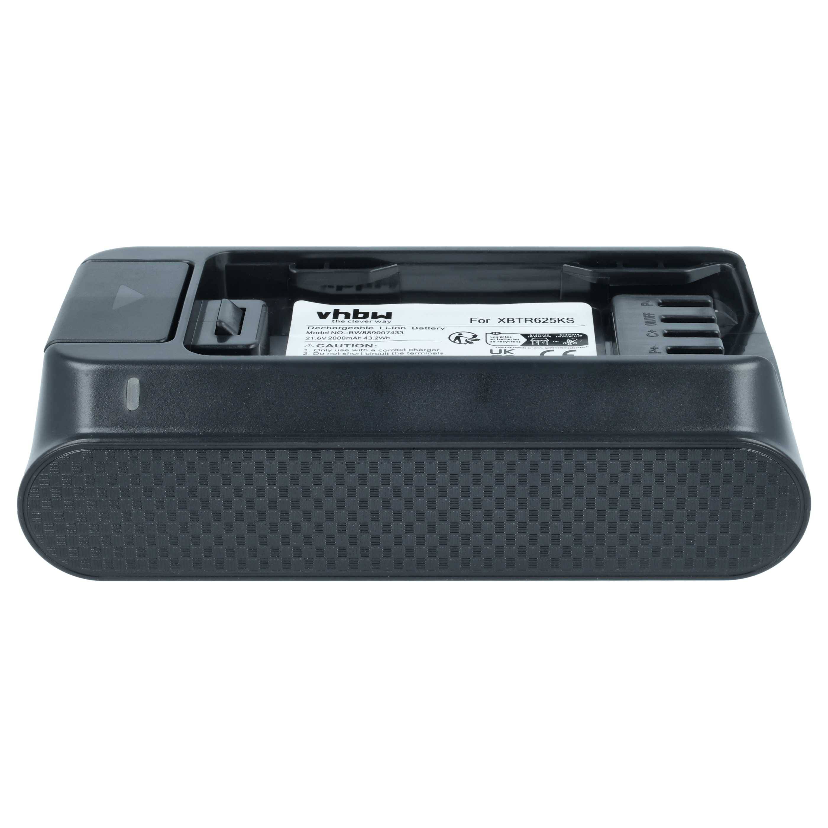 vhbw Akku kompatibel mit Shark PowerPro Staubsauger Schwarz (2000 mAh, 21,6 V, Li-Ion)