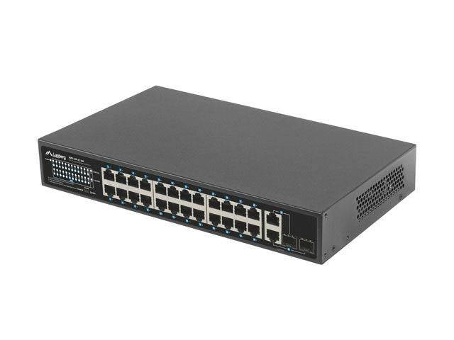 Lanberg RSFE-24P-2C-360 - Switch - unmanaged - 24 x 10/100 (PoE+)