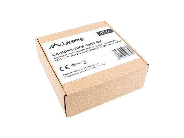 Lanberg Premium Hochgeschwindigkeit - HDMI-Kabel mit Ethernet - HDMI männlich zu HDMI männlich - 80