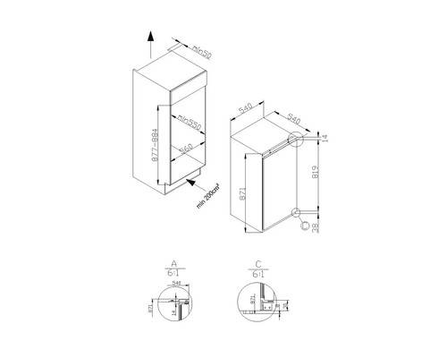 Kühlschrank mit Gefrierfach Amica EKSS 361 915 BxHxT 56 x 88 x 55 cm Kühlteil 100 l Gefrierteil 16 l