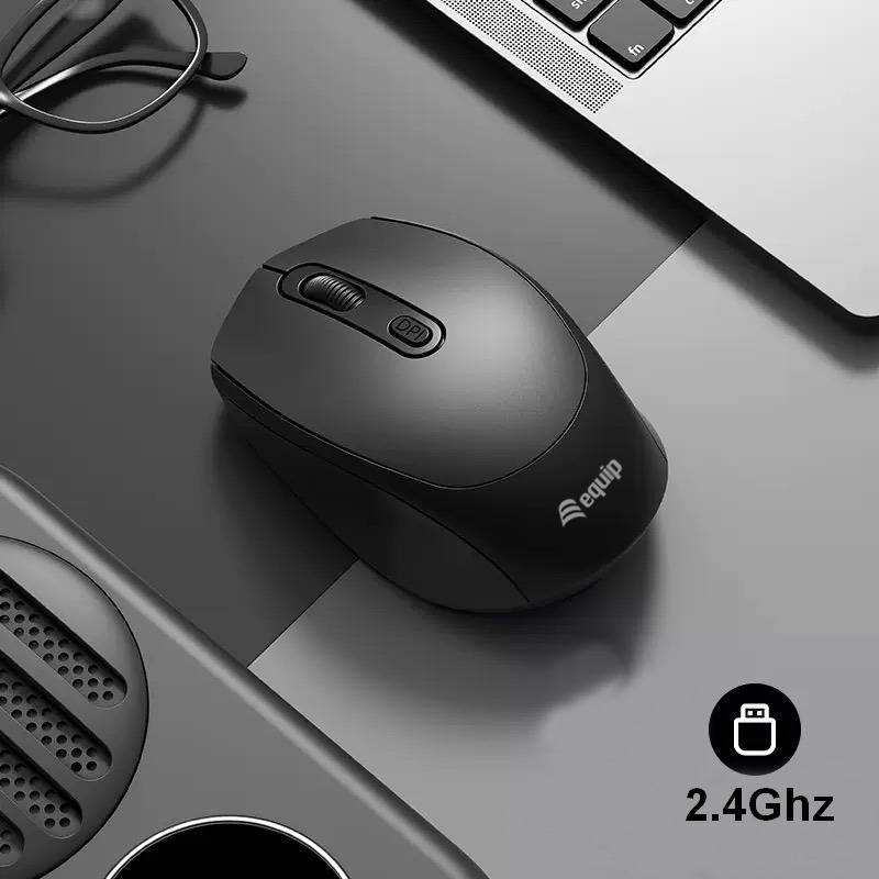 Equip Kompaktmaus Wireless Dual Mode 4Btn L+R schwarz Eingabe / Ausgabe Mäuse & Tastaturen
