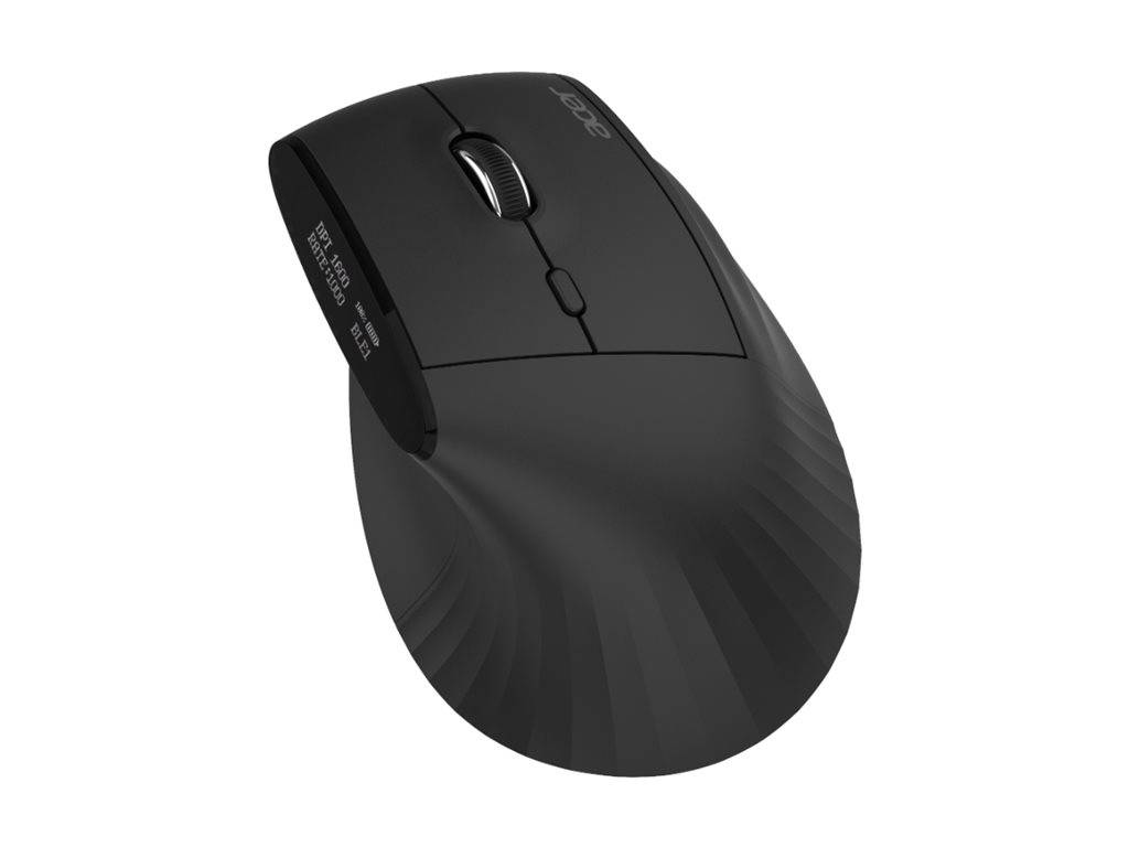 Acer Smart Fit - Maus - vertikal - ergonomisch - Laser - 10 Tasten - kabellos - 2.4 GHz, Bluetooth 5
