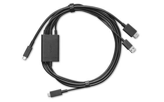 Wacom Video- / USB-Adapter - USB-C (M) zu USB, HDMI, USB-C (M)