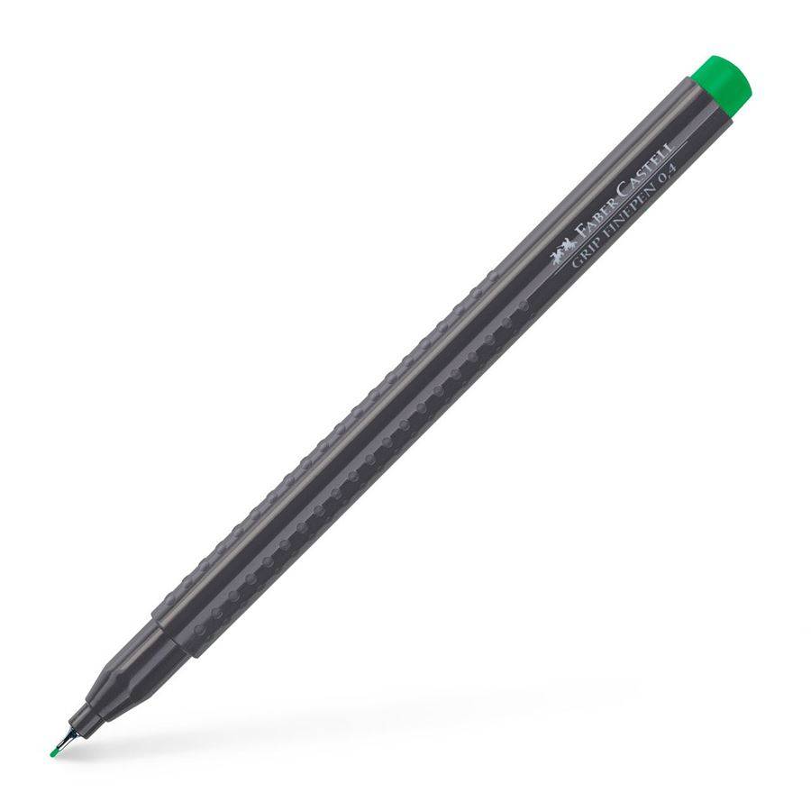Faber-Castell 151663, Grün, Fein, Schwarz, Grün, Dreieck, Emerald green, Tinte auf Lebensmittelfarbstoffbasis
