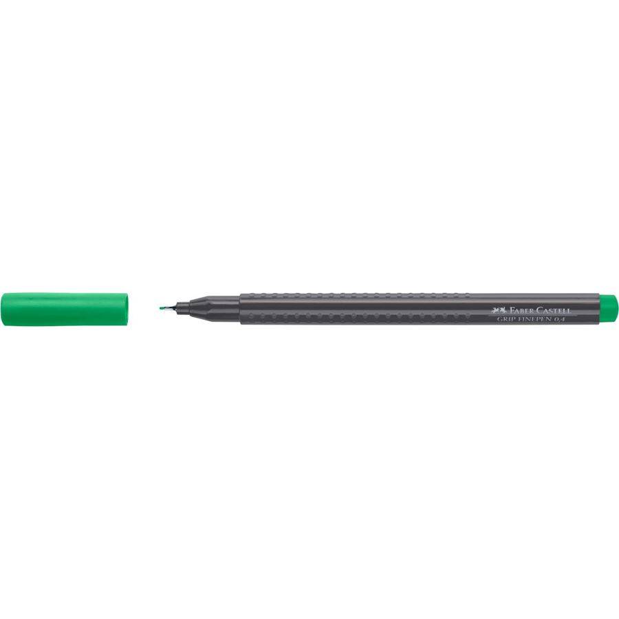 FABER-CASTELL Finepen Grip 0.4 smaragdgrün 10 Stück