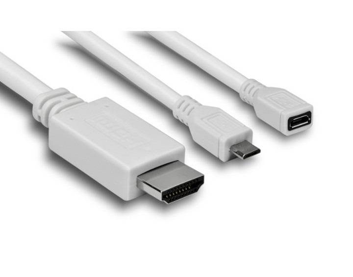 Jou Jye Computer AVC 129, 1,5 m, Mikro-USB Typ-B, Männlich/Weiblich, Männlich, Nickel, Weiß
