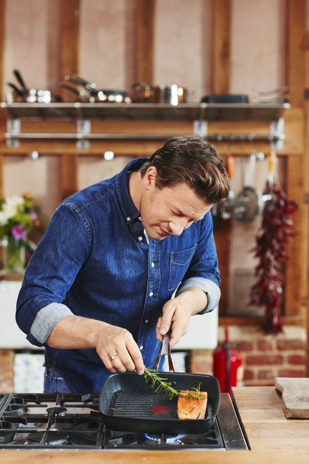 TEFAL Jamie Oliver E24541, 2,5 l, Quadratisch, Schwarz, Aluminium-Guss, Titan, Keramik, Gas,