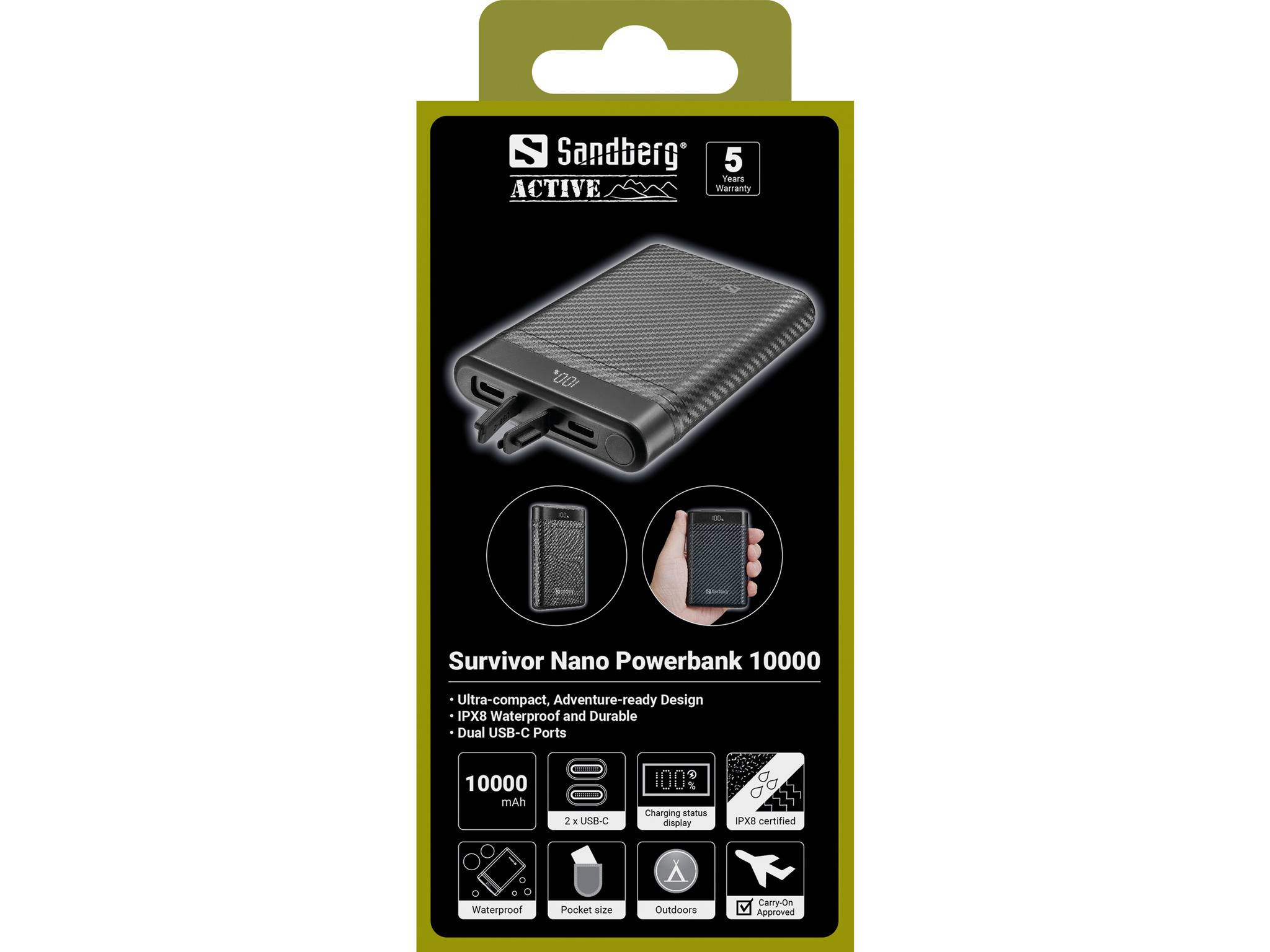 SANDBERG Survivor Nano Powerbank 10000