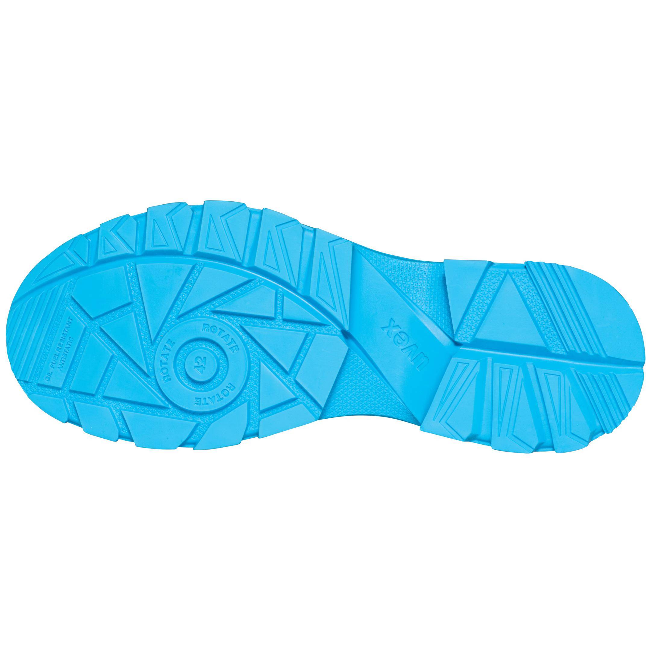 Uvex xenova BOA S1P, Unisex, Erwachsener, Sicherheitsstiefel, Schwarz, Blau, ESD, S1P, Speed-Schnürsenkel