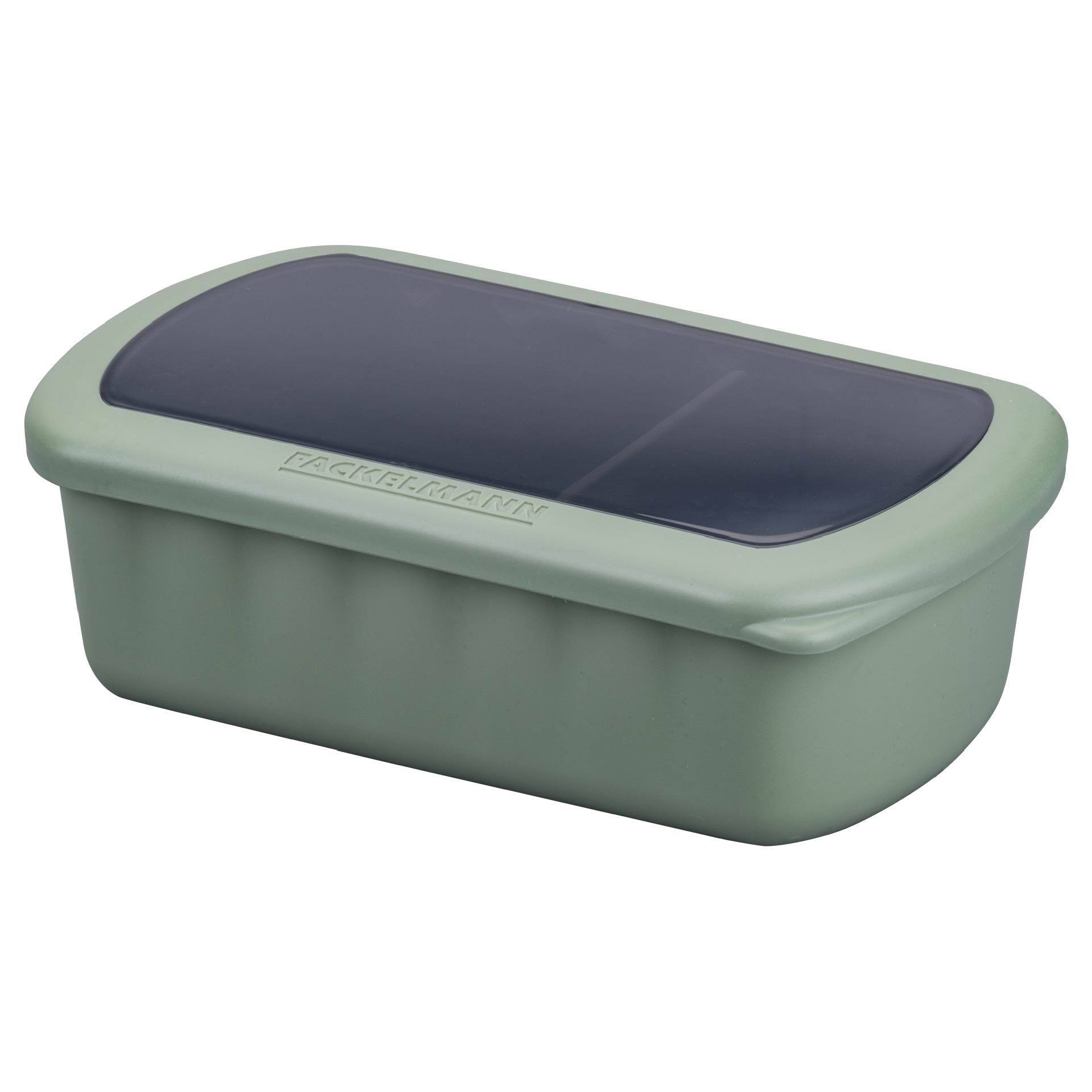 Fackelmann Flexibox Be The Move, grün, 1000ml, 3-tlg., Brotdose, Erwachsener, Grün, Polypropylen (PP), Rechteckig, 1 l