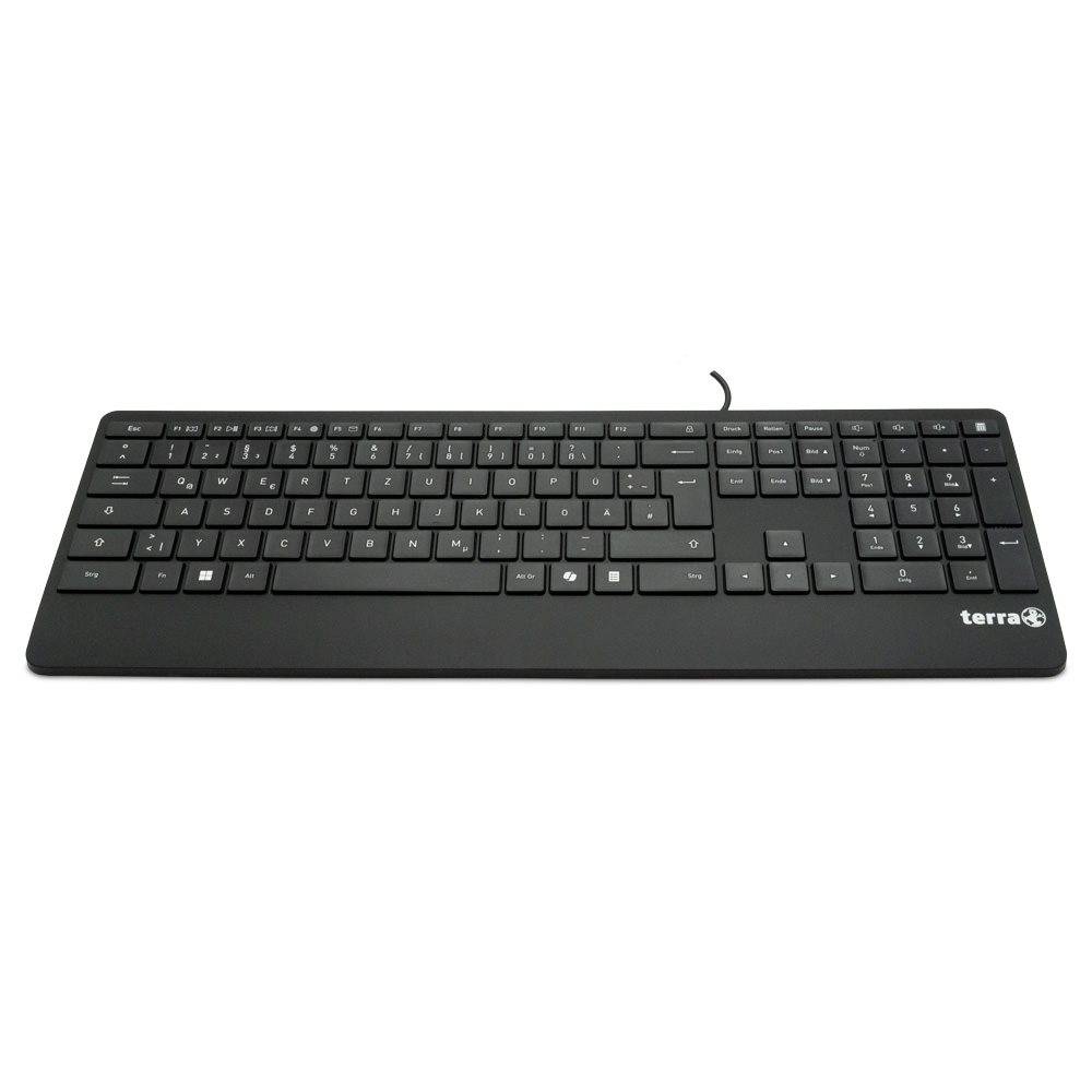 TERRA Keyboard 4000 Corded[DE] USB black Copilot QWERTZ kabelgebunden 1 - Tastatur - 105 Tasten