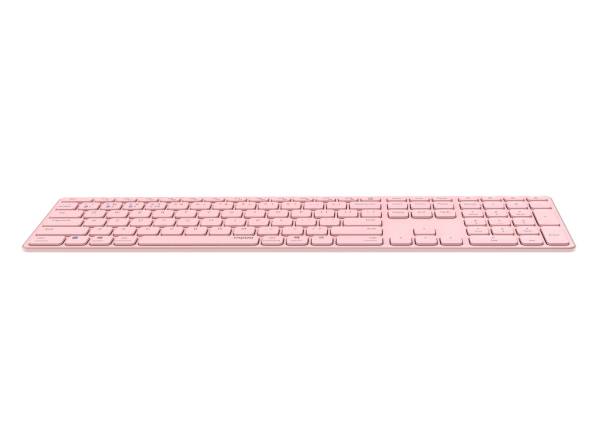 Rapoo E9800M Tastatur RF Wireless + Bluetooth QWERTZ Deutsch Pink (00220284)