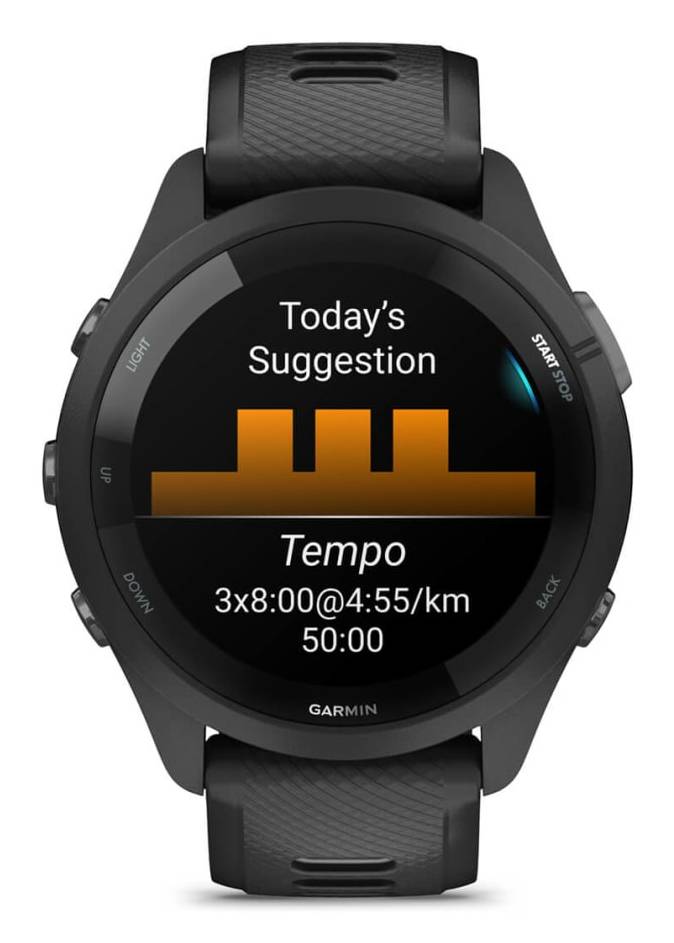 Garmin Forerunner 265, 3,3 cm (1.3"), AMOLED, Touchscreen, 8 GB, GPS, 47 g