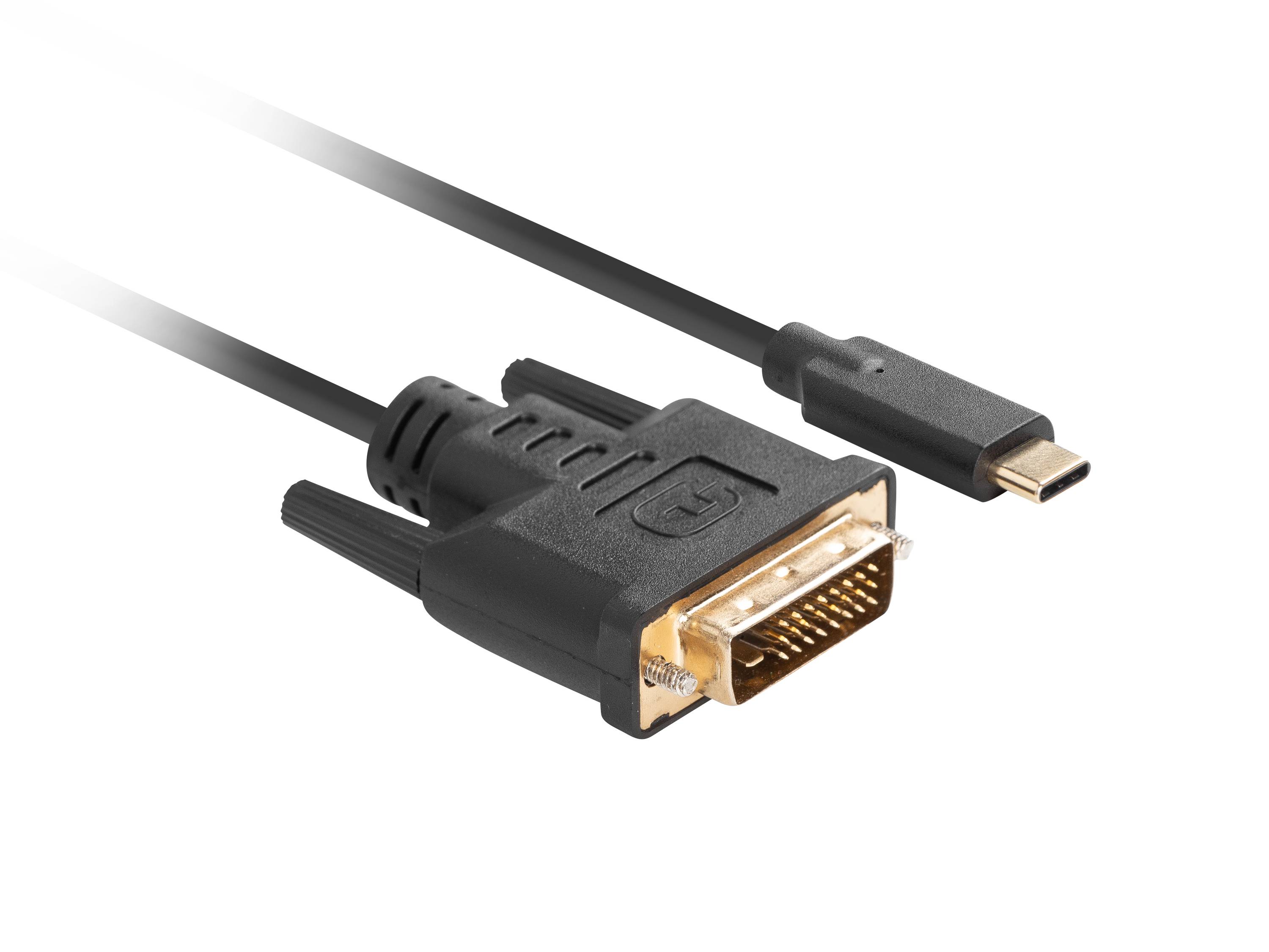 LANBERG USB-C(M)->DVI-D(24+1)(M) Kabel 3,0m schwarz Multimedia-Technik USB-Kabel - USB & Thunderbolt