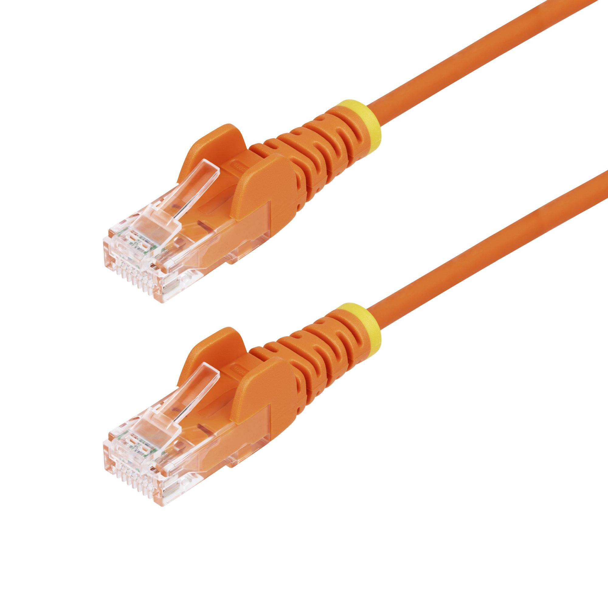 STARTECH 25cm Orangenes Slim CAT6-Kabel Netzwerk & Smart Home Netzwerk-Zubehör Netzwerk- und
