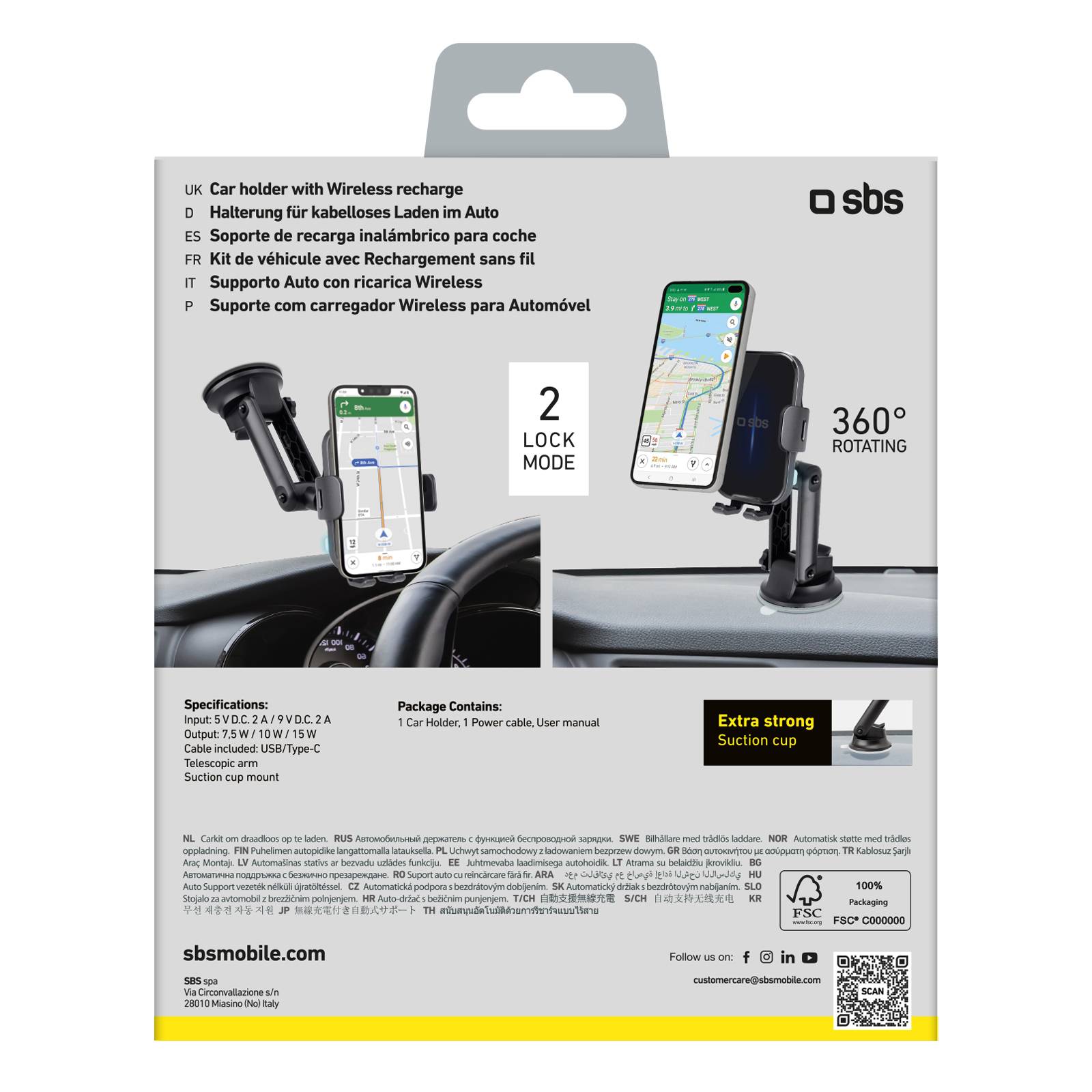 SBS TESUPEXTWIR15W Halterung Aktive Handy/Smartphone Schwarz