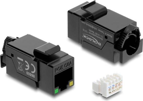 Delock Keystone Modul RJ45 Buchse Cat.6A UTP mit PoE LED