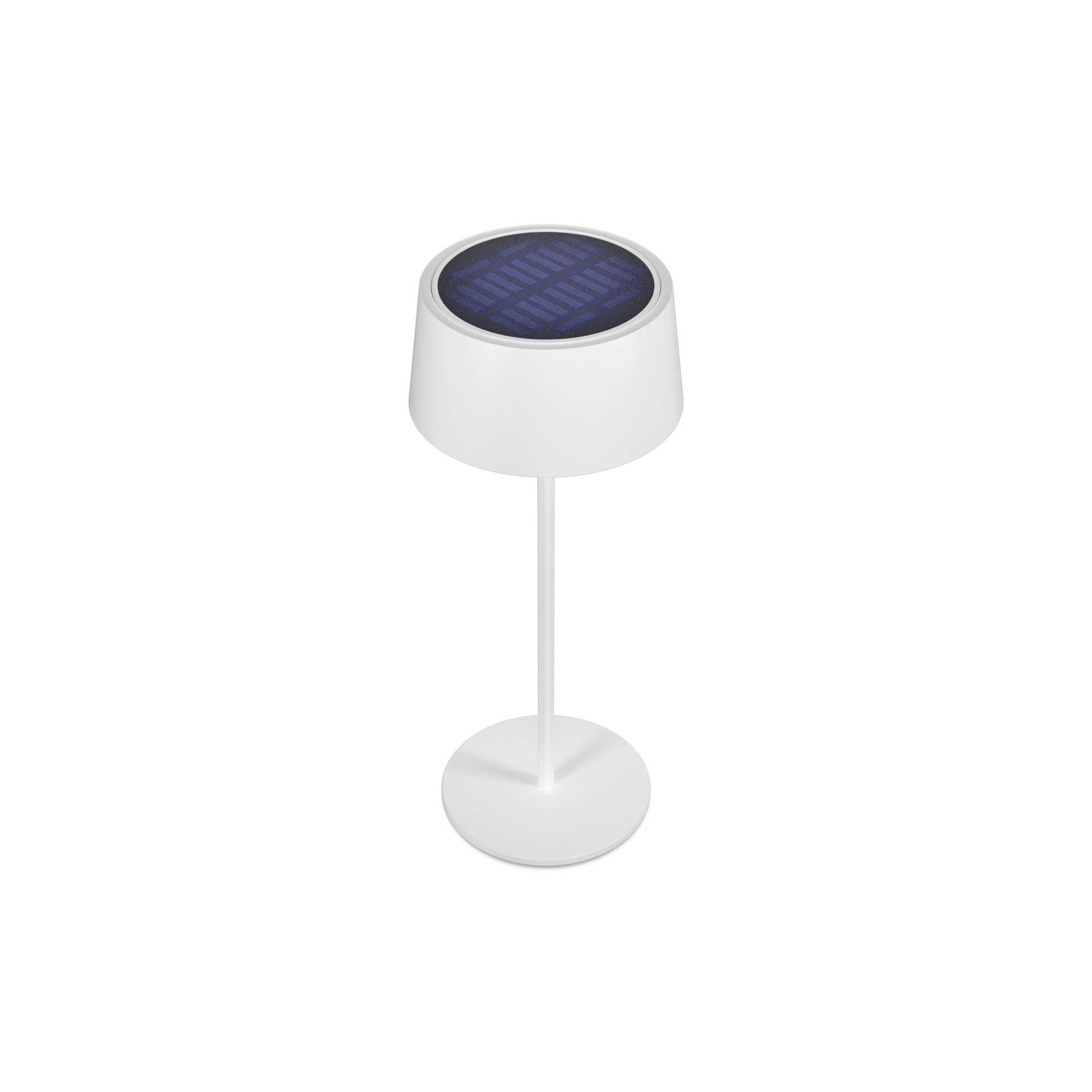 RealPower LED-Solar Tischlampe dimmbar mit Akku,weiss Multimedia-Technik LED
