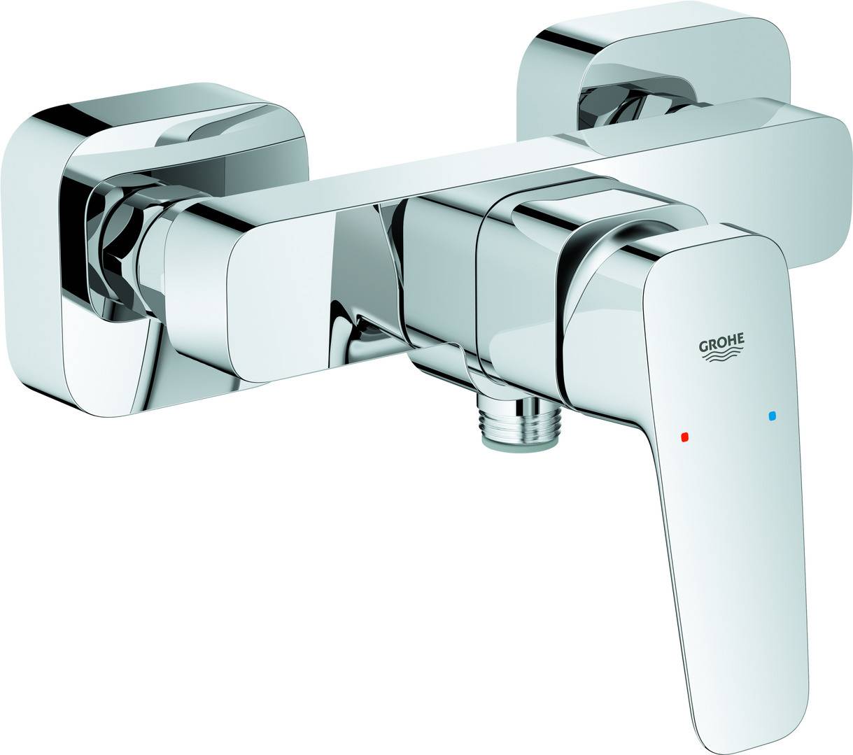 Grohe EH-Brausebatterie Cubeo 101824, Einhand-Brausebatterie 1/2'' für Wandmontage, chrom