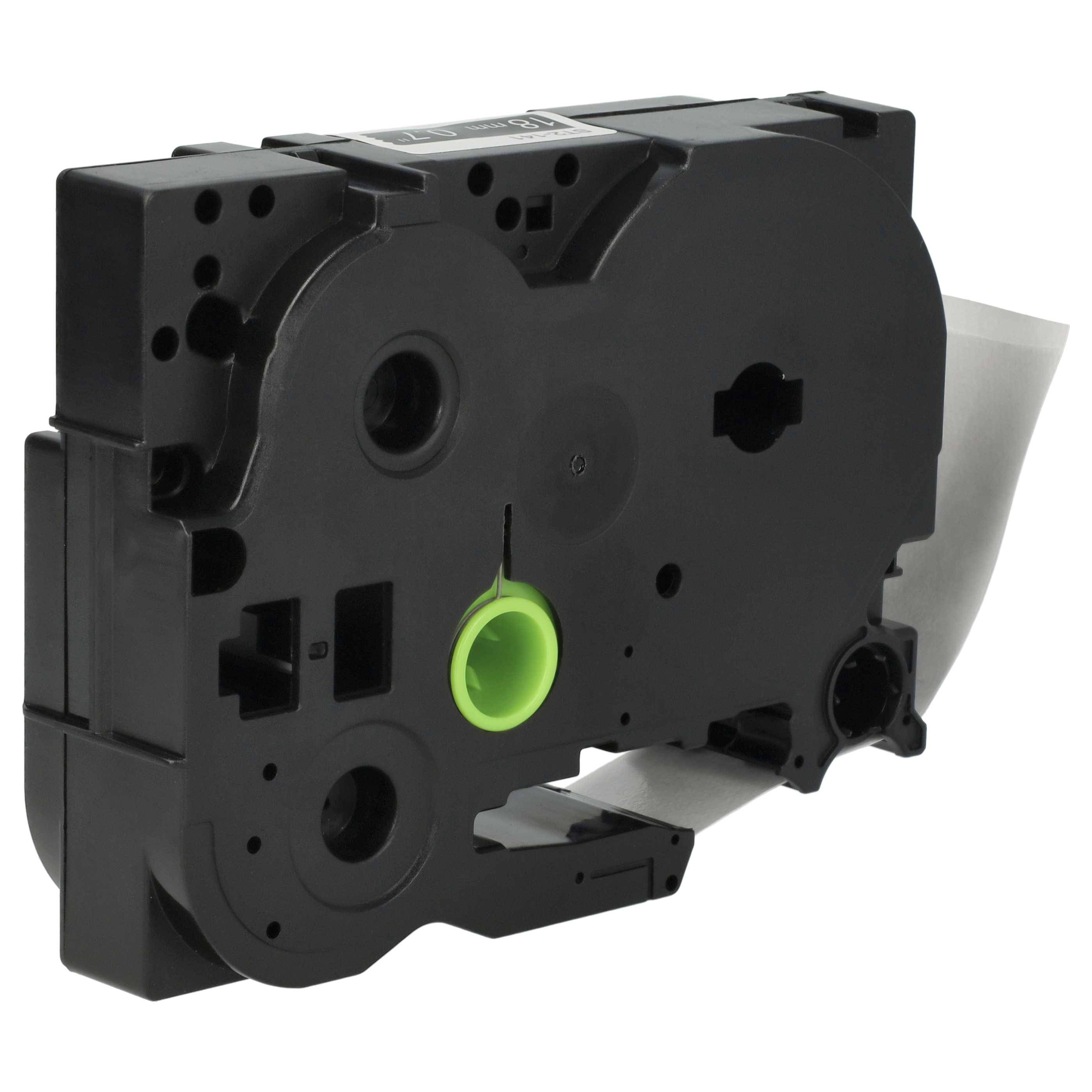 vhbw 5x Schablonenband 18 mm kompatibel mit Brother PT 9700PC, R RL-700S, 9800PCN Beschriftungsgeräte - Weiß auf