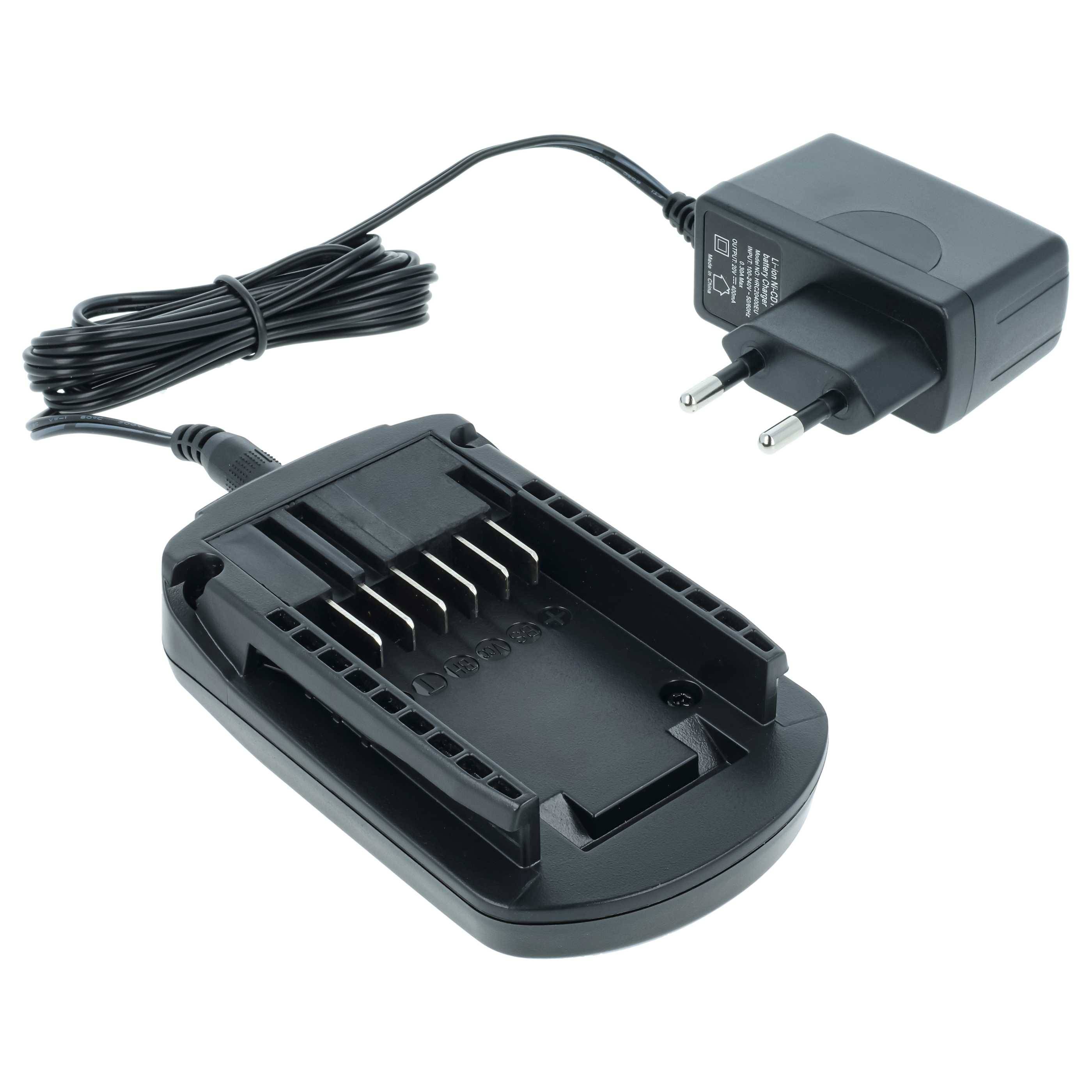 vhbw Ladegerät inkl. Netzteil kompatibel mit Worx WG540E.5, WG540E.1, WU287, WG891, WG891E, WU289 Werkzeug Li-Ion-Akkus