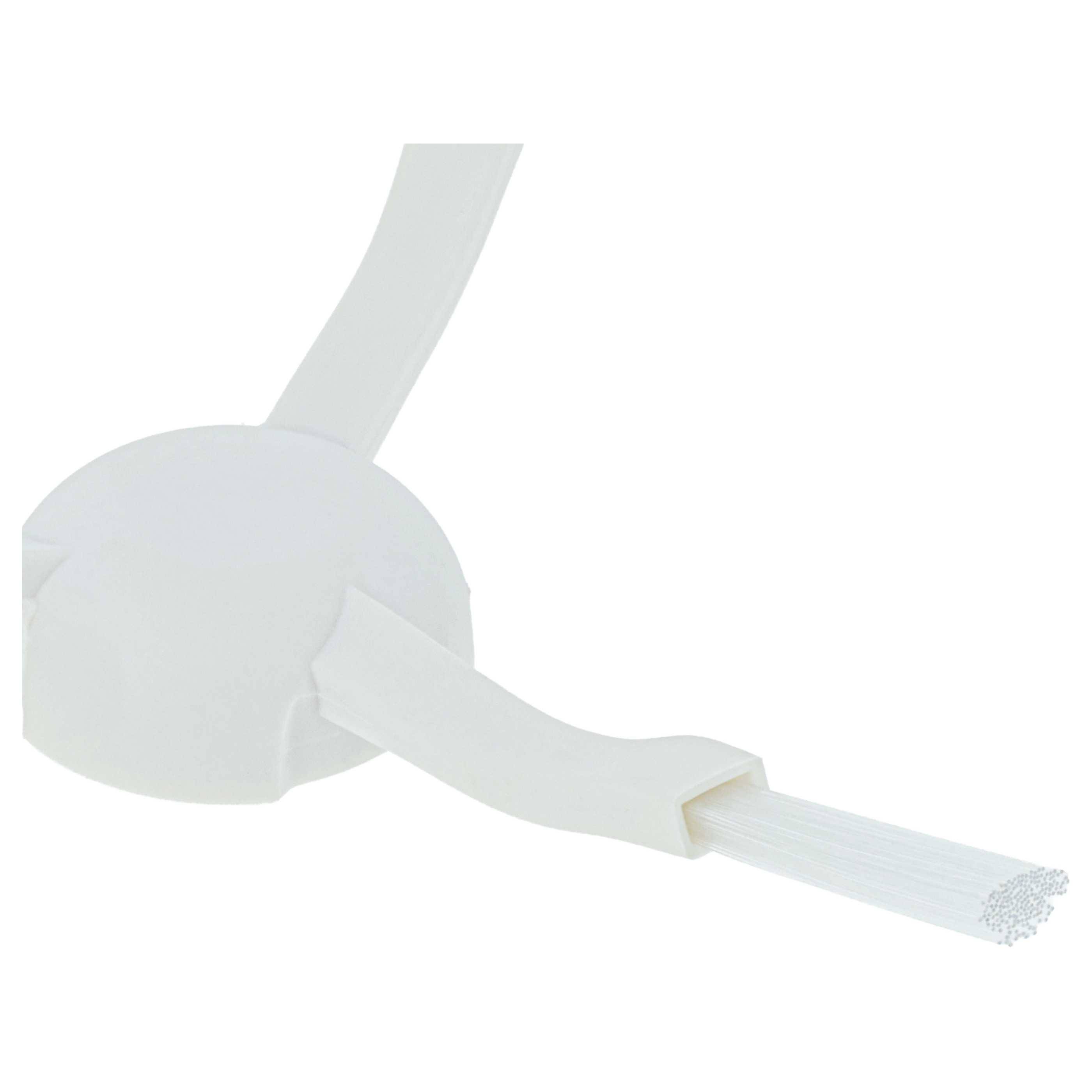 vhbw 4x Seitenbürste kompatibel mit Xiaomi Mijia 1C, STYTJ01ZHM Saugroboter - Reinigungsbürsten Set, weiß
