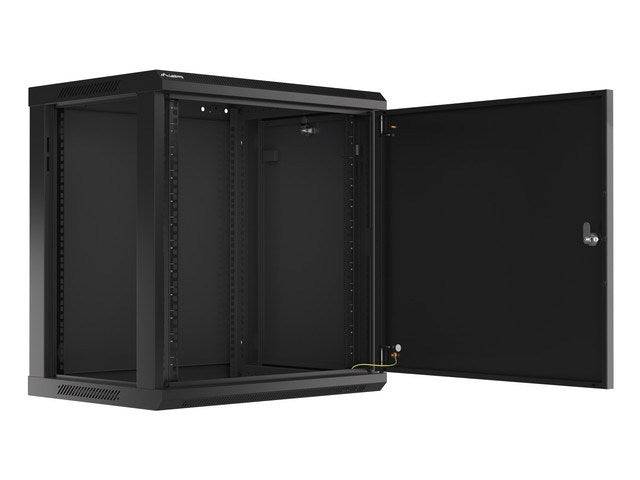 19" 600x450 Wandgehäuse Metalltür FlatPack sw - Rack