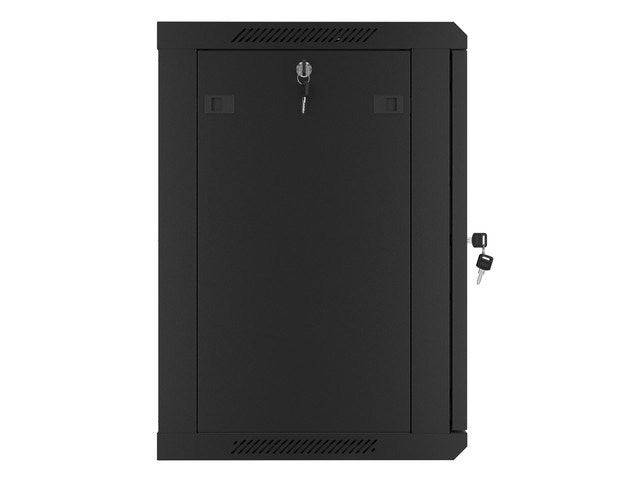 19" 600x450 Wandgehäuse Metalltür FlatPack sw - Rack