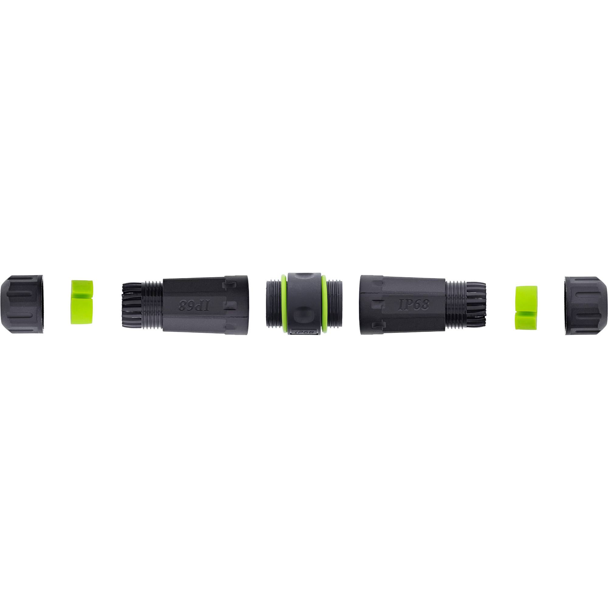 InLine® LWL-Kupplung SC, IP68, 2x2 SC Buchse, Outdoor, M20 Adapter / Konverter IP68 Wasserdichte