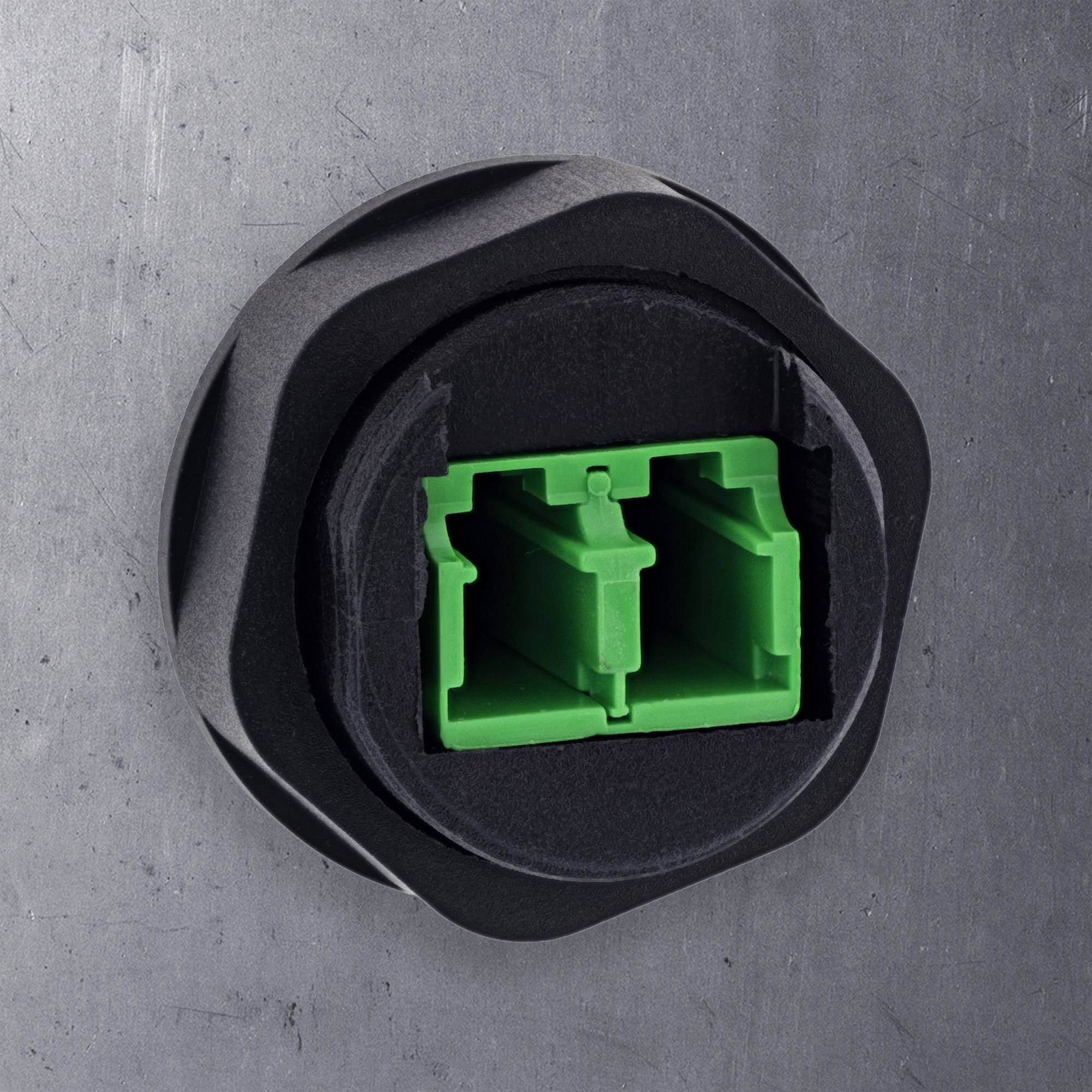 InLine® LWL-Kabelkupplung LC, kurz, IP68, 2x2 LC Buchse, M20 Adapter / Konverter IP68 Wasserdichte