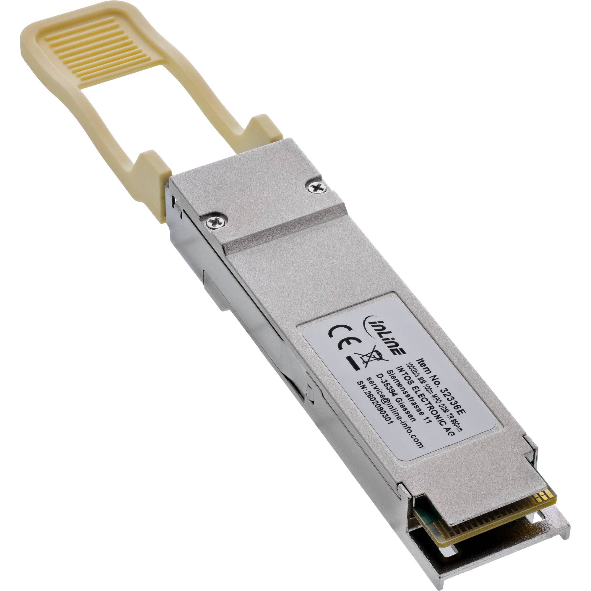 InLine QSFP28 SR4 Modul LWL 850nm Multimode MPO 100m 100Gb/s 100 Gigabit Performance mit GBASE-SR4: Ideal f?r moderne
