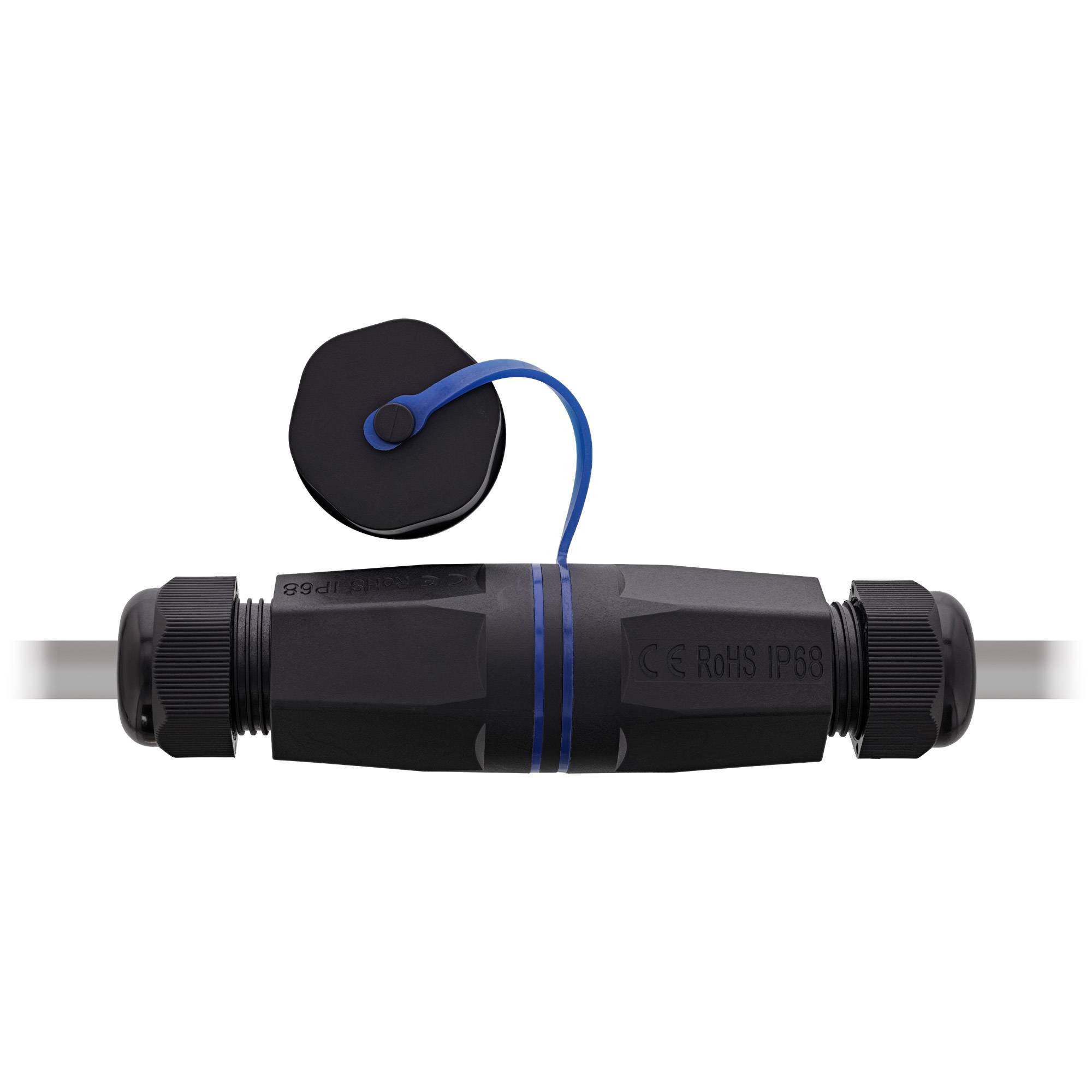 InLine® Kabelverbinder Leergehäuse RJ45 Keystone, IP68, mit Deckel Adapter / Konverter IP68