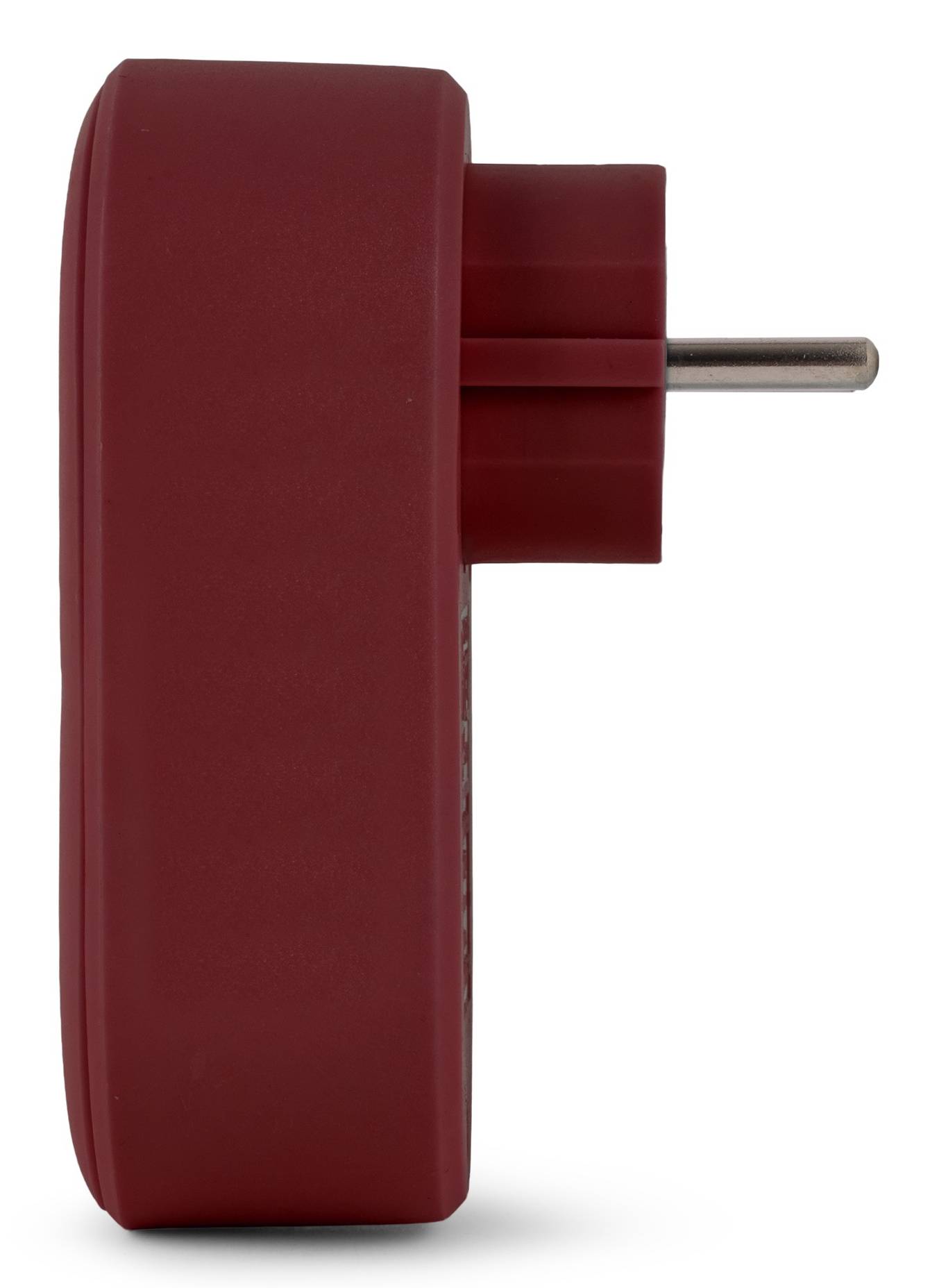 Entac Steckdosenadapter + 2x USB-A burgundy Multimedia-Technik Adapter